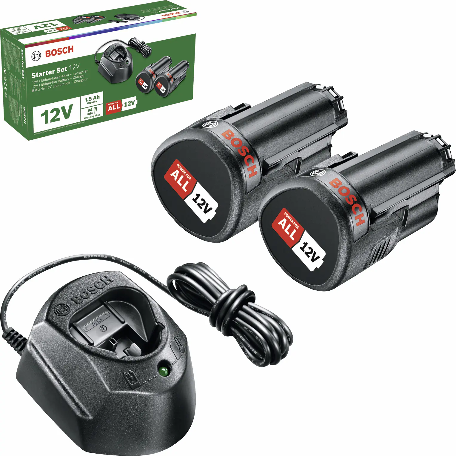 Bosch Starter-Set Akku 12 V, 1,5 Ah
