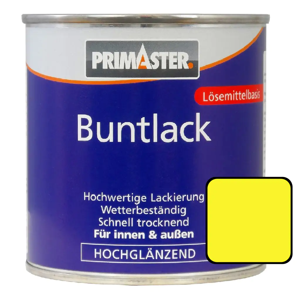 Primaster Buntlack RAL 1018 750 ml zinkgelb hochglänzend Primaster Buntlack RAL 1018 750 ml zinkgelb hochglänzend