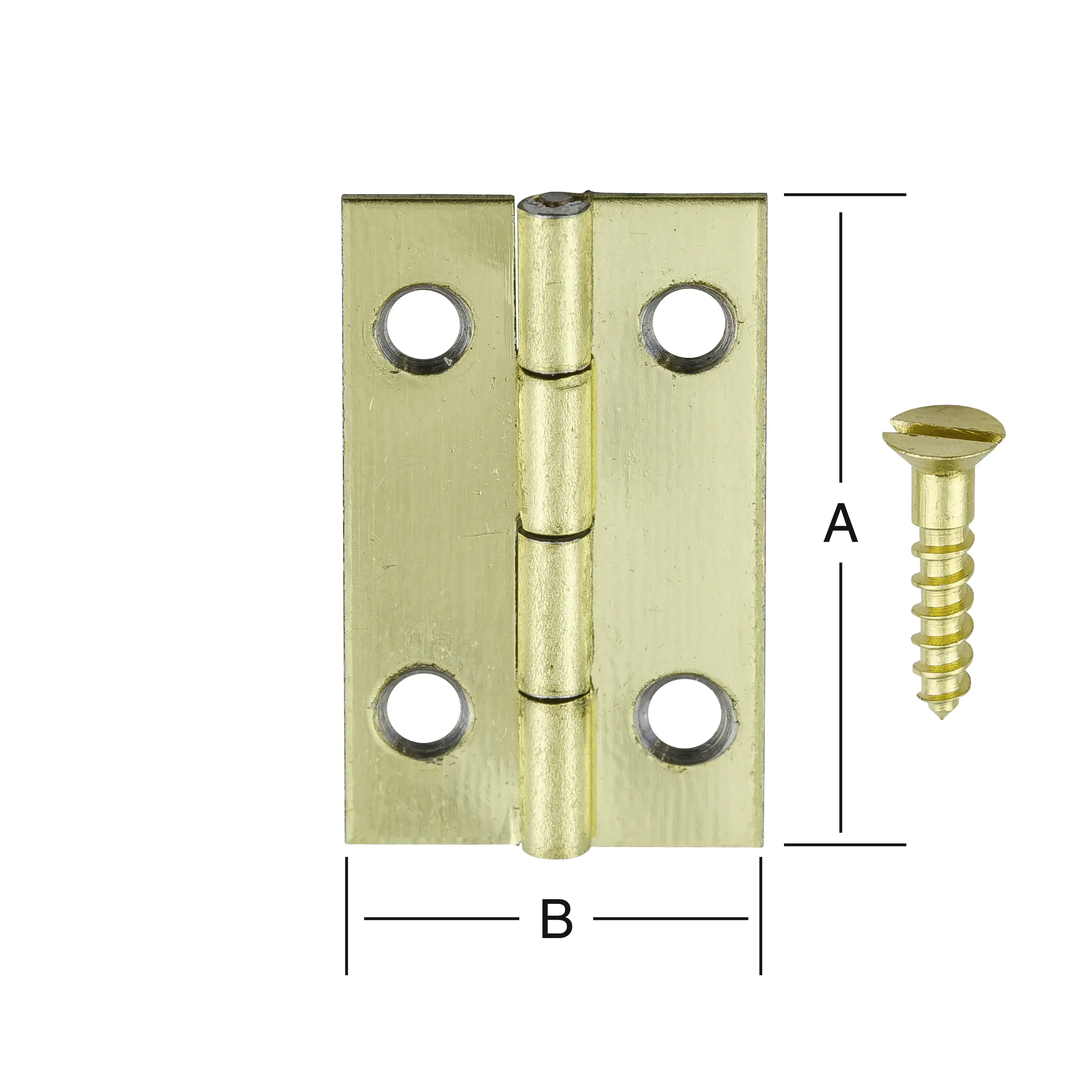 Vormann Schatullenscharniere vermessingt 20 x 12 mm