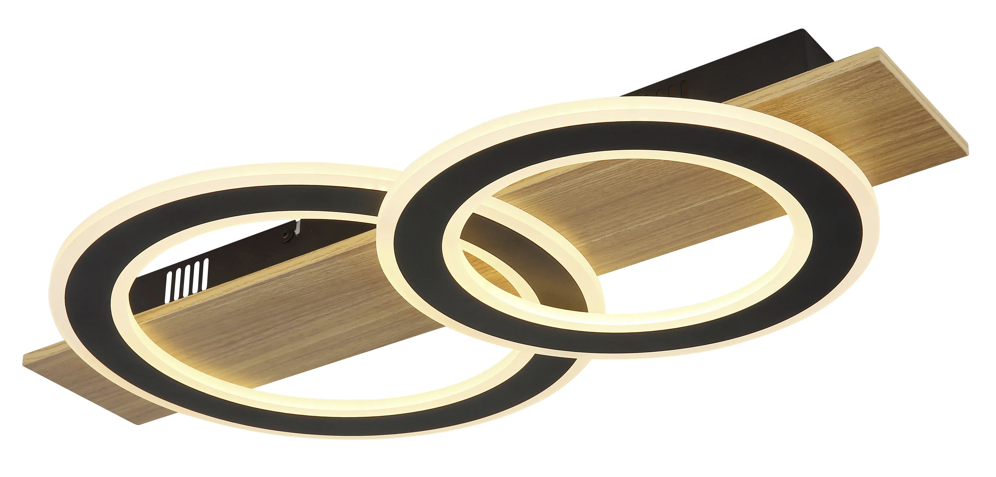 Globo Deckenleuchte Jayden 63 x 35 cm L x B holzoptik warmweiß