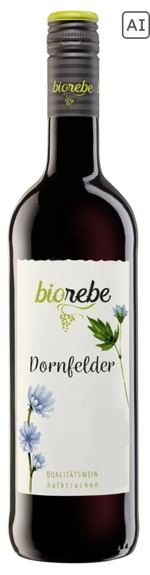 Biorebe Rotwein Dornfelder halbtrocken Deutschland 1 x 0,75 L bio/vegan