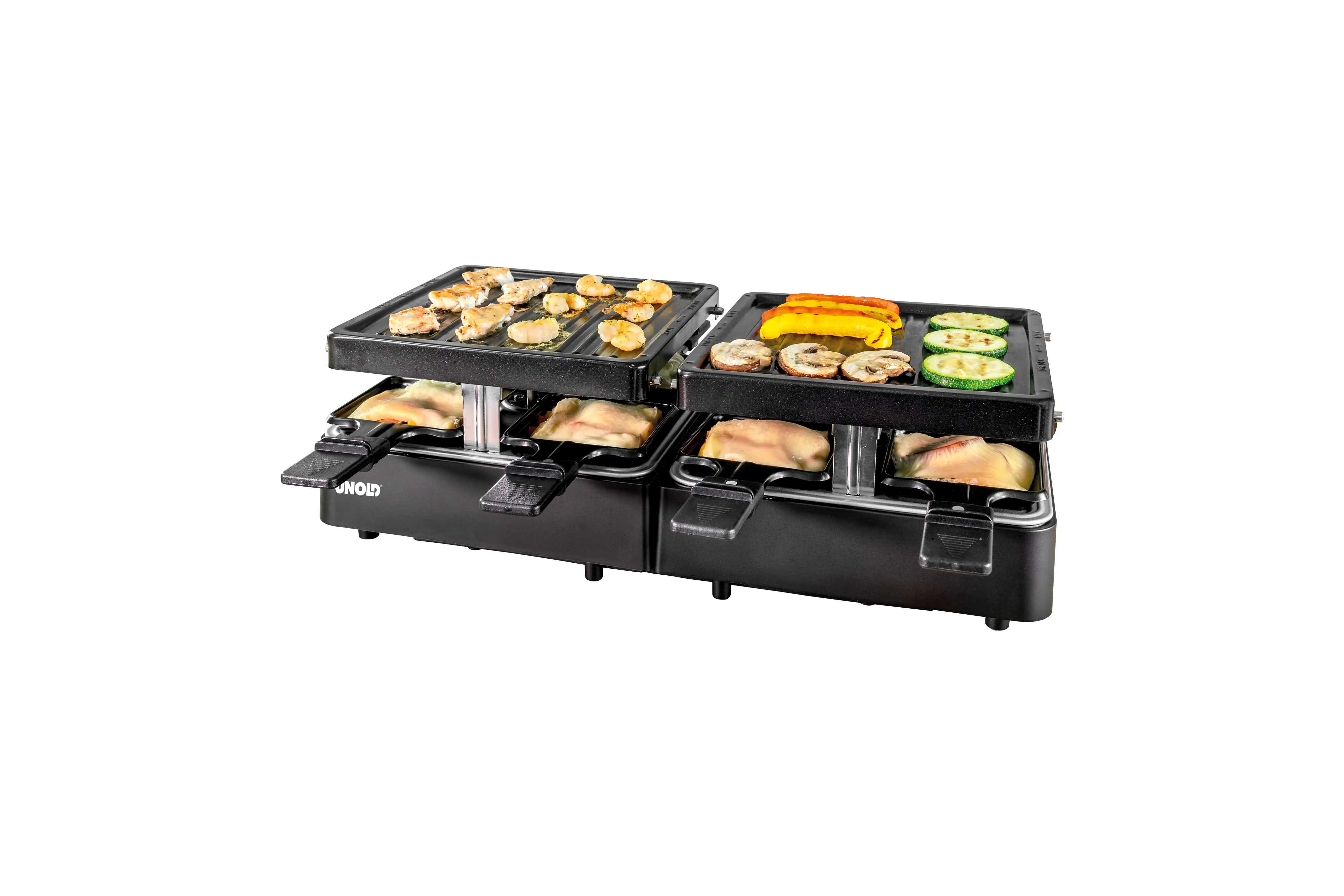 Unold Raclette Extendable für 8 Personen schwarz 1.300 Watt Unold Raclette Extendable für 8 Personen schwarz 1.300 Watt