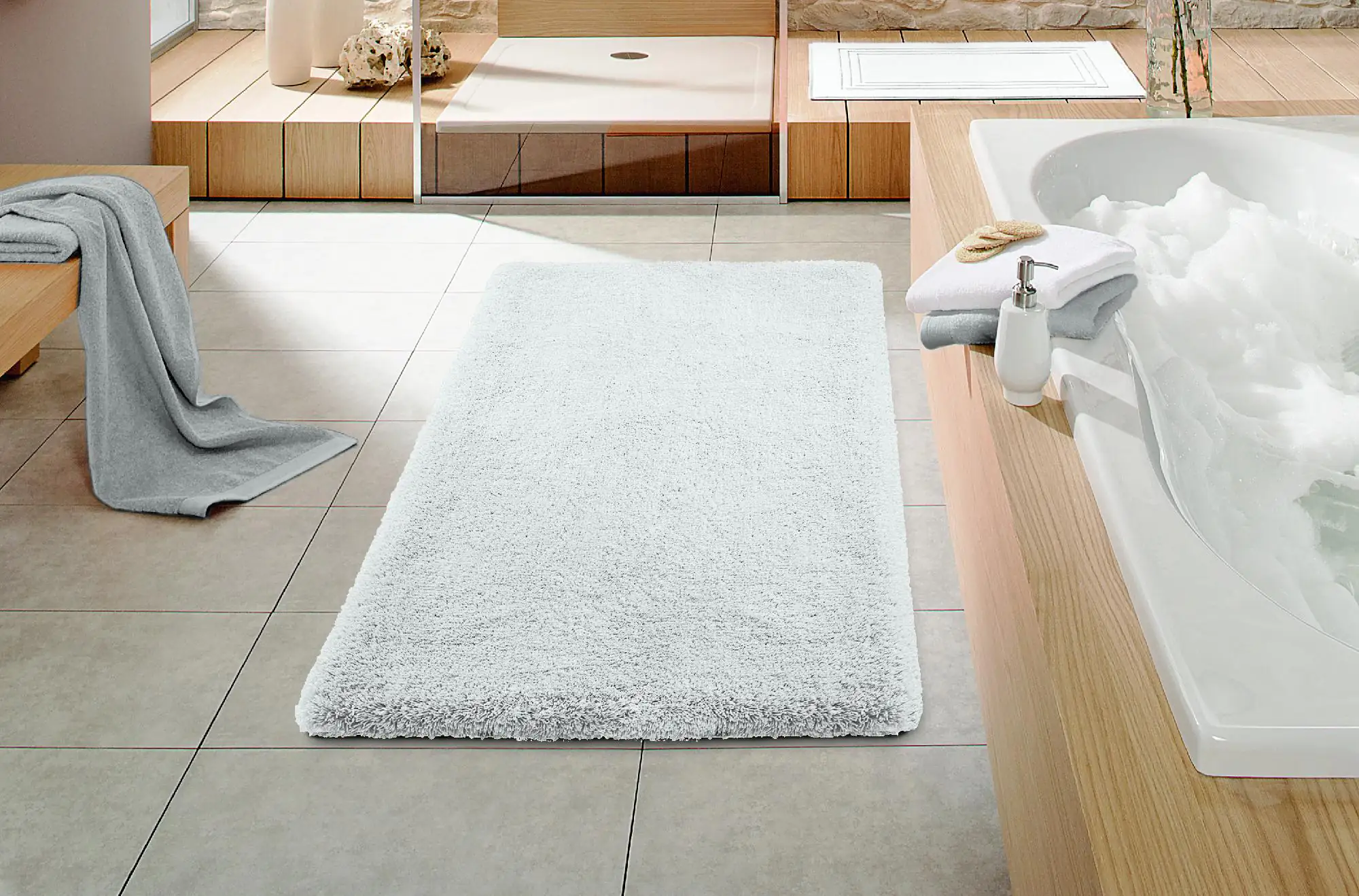 Primaster Badteppich polarweiß, 55 x 65 cm Primaster Badteppich polarweiß, 55 x 65 cm