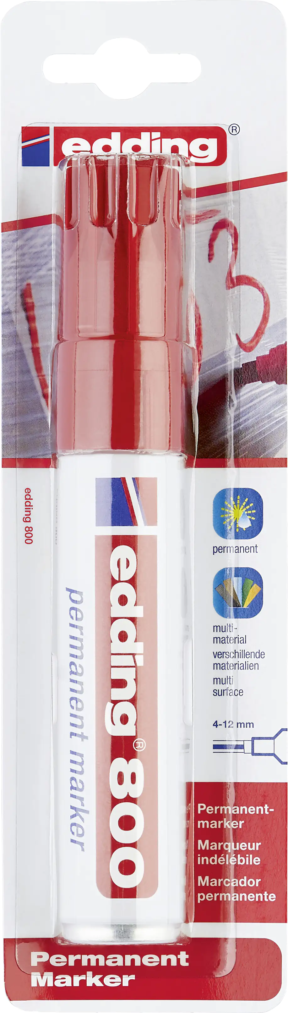 edding 800 permanent marker rot 4 - 12 mm