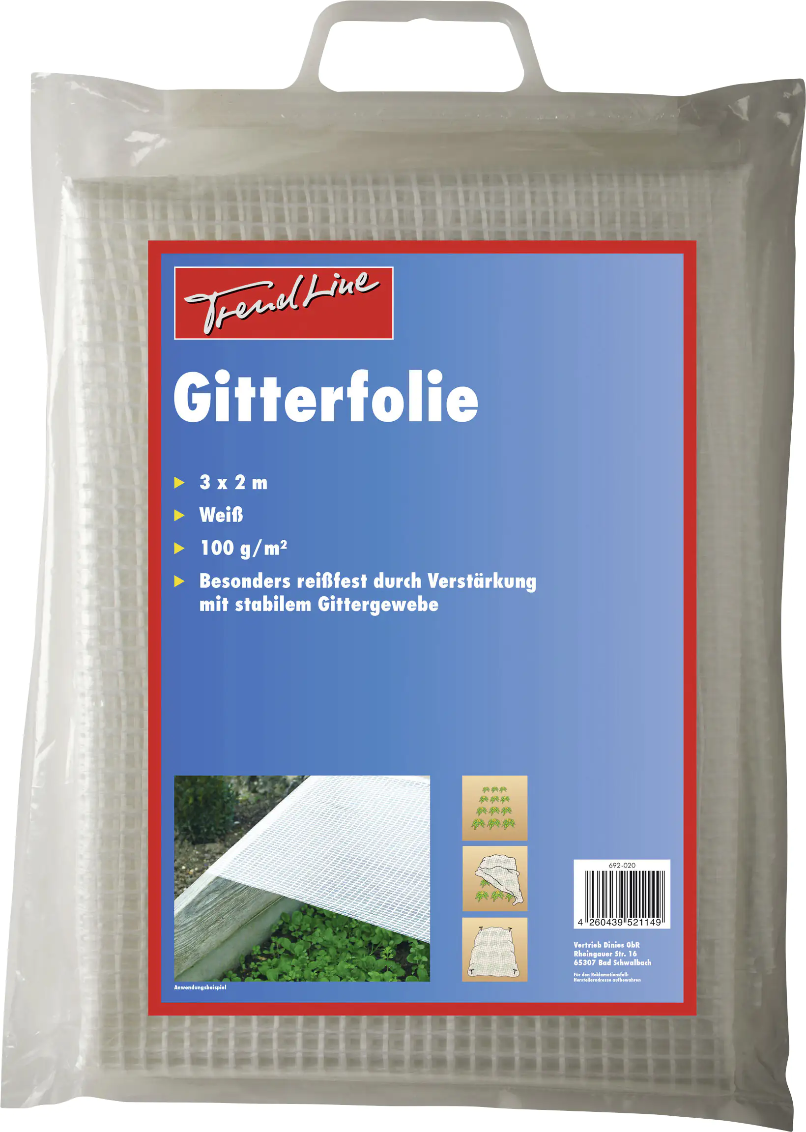 TrendLine Gitterfolie 3 x 2 m TrendLine Gitterfolie 3 x 2 m