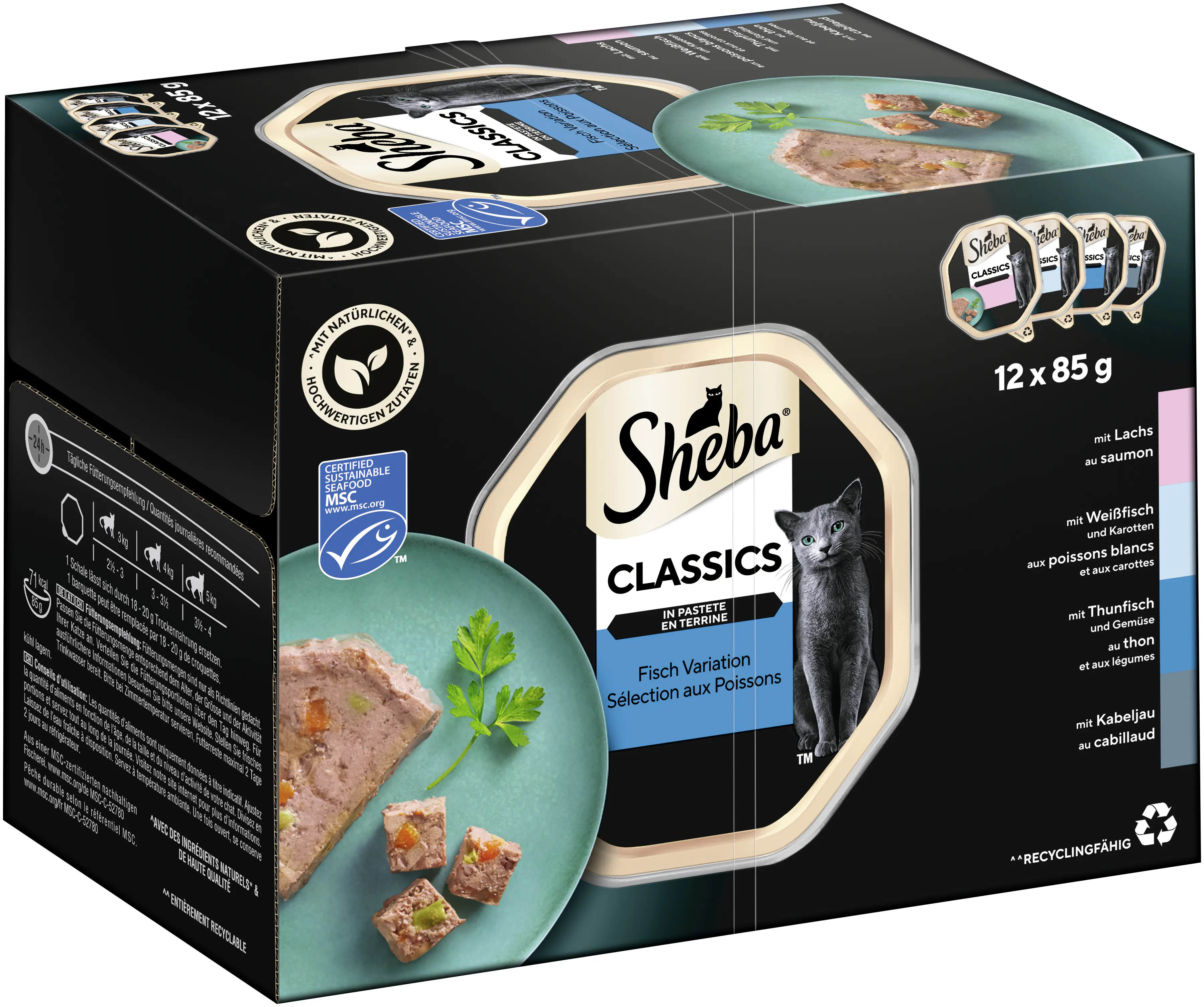 Sheba Sauce Collection Katzennassfutter Adult MSC 12 x 85 g Fisch Variationen Sheba Sauce Collection Katzennassfutter Adult MSC 12 x 85 g Fisch Variationen