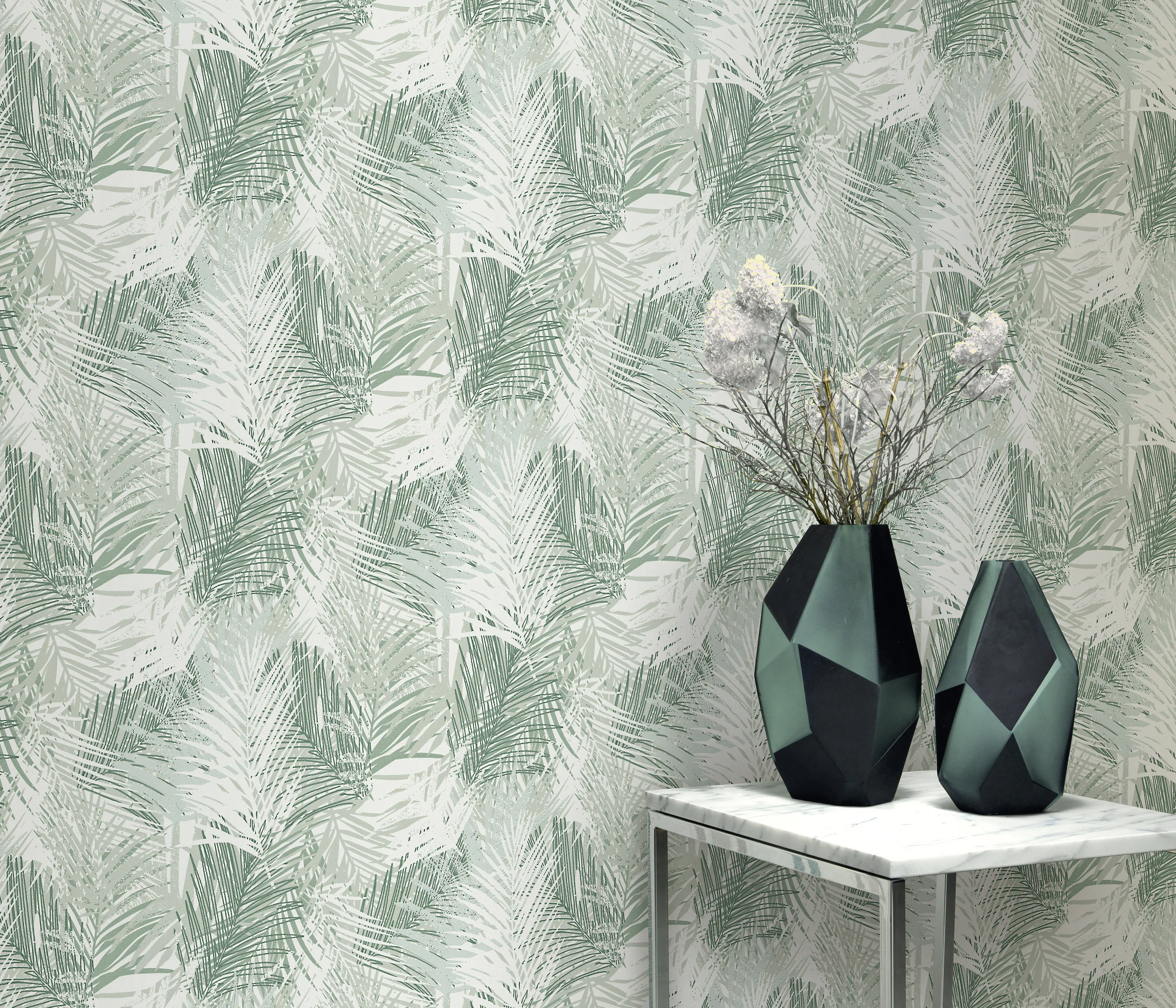 Erismann Vliestapete Floral grün/weiß 10,05 x 0,53 m