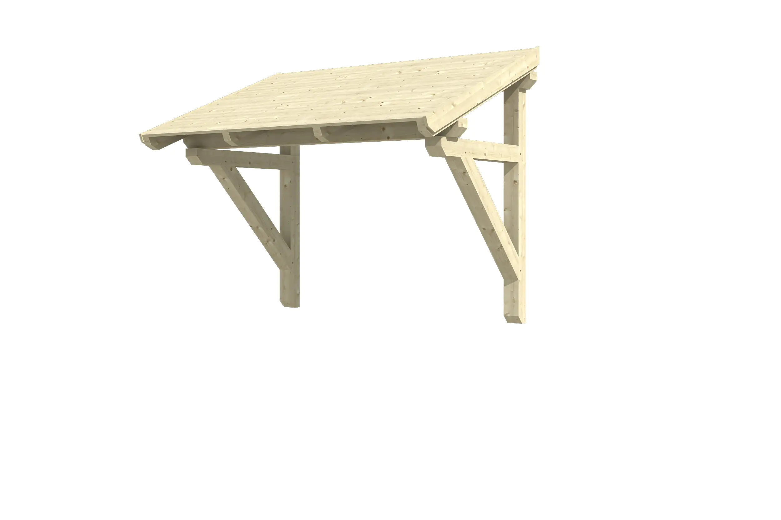 SKAN HOLZ Vordach Paderborn Typ 1 242 x 156 cm, natur