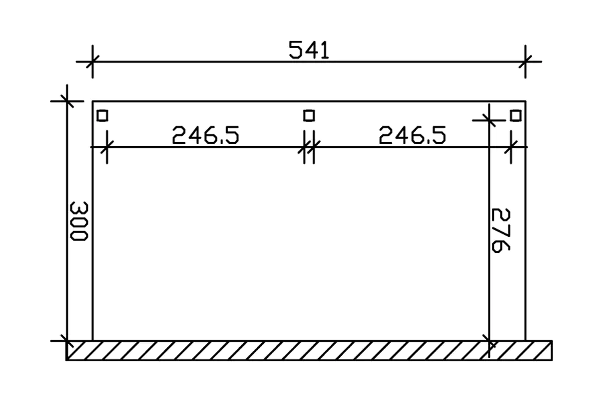 SKAN HOLZ Carport Vogtland 300 x 541 cm, lasiert in Nussbaum