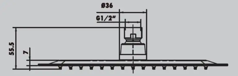 Primaster Kopfbrause Naga chrom 25 x 25 cm