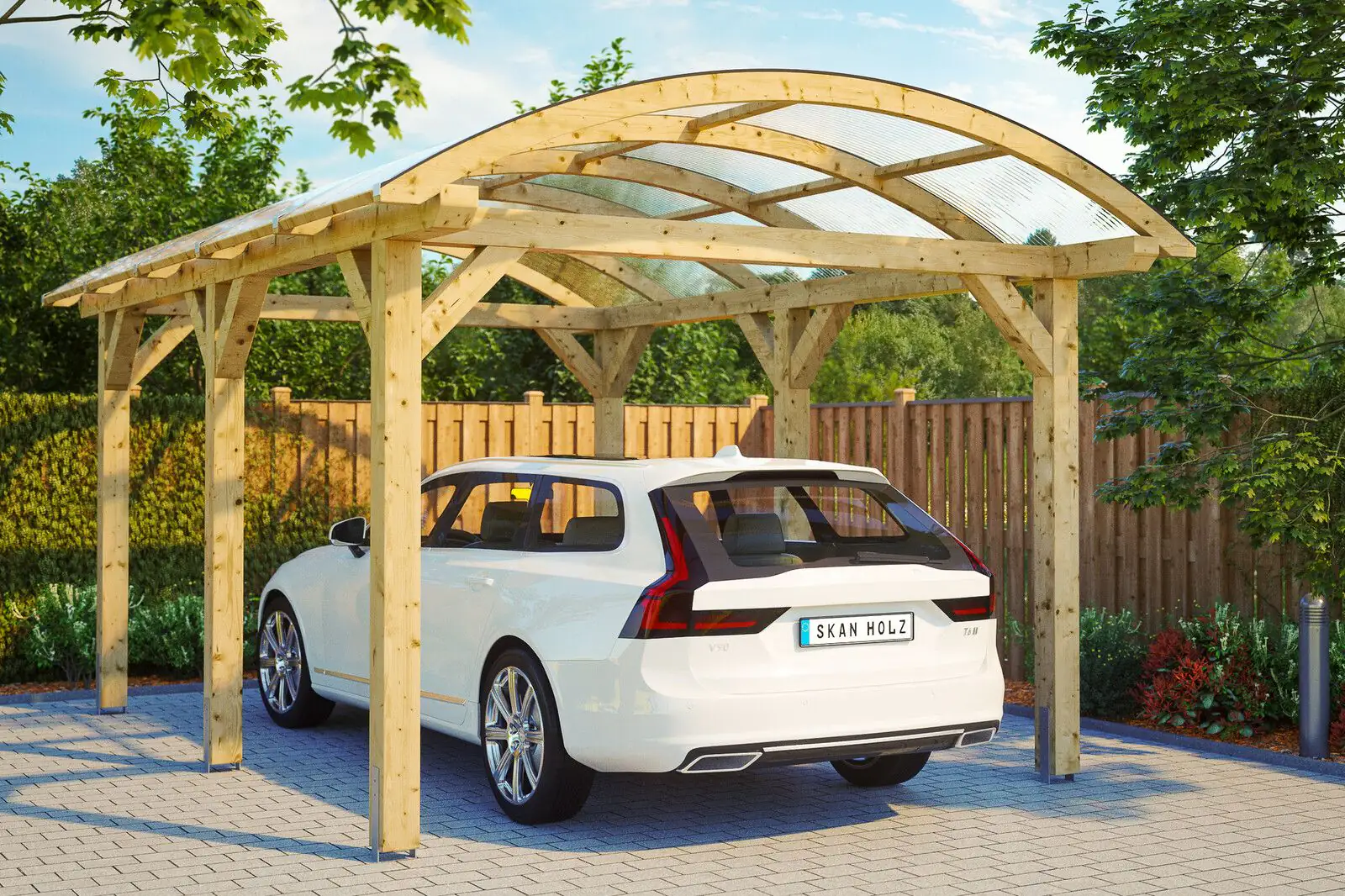 SKAN HOLZ Bogendach-Carport Franken 635 x 755 cm natur SKAN HOLZ Bogendach-Carport Franken 635 x 755 cm natur
