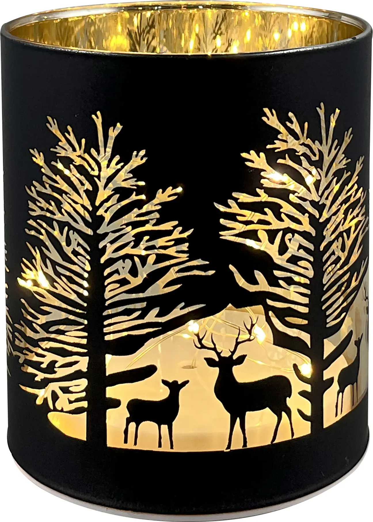 TrendLine LED Windlicht Weihnachten Ø 10 x 12 cm warmweiß