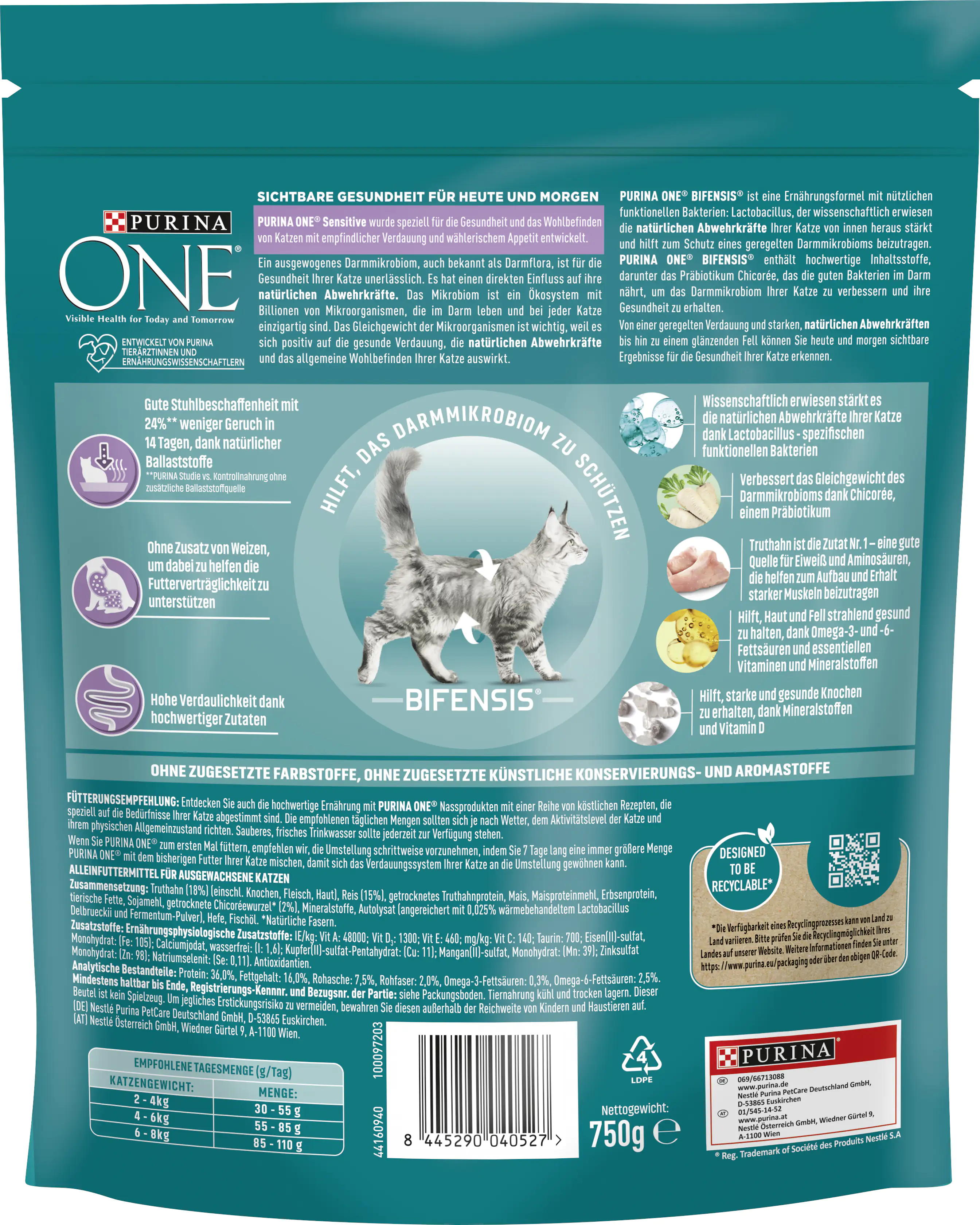 Purina ONE Sensitive reich an Truthahn und Reis 750 g Purina ONE Sensitive reich an Truthahn und Reis 750 g