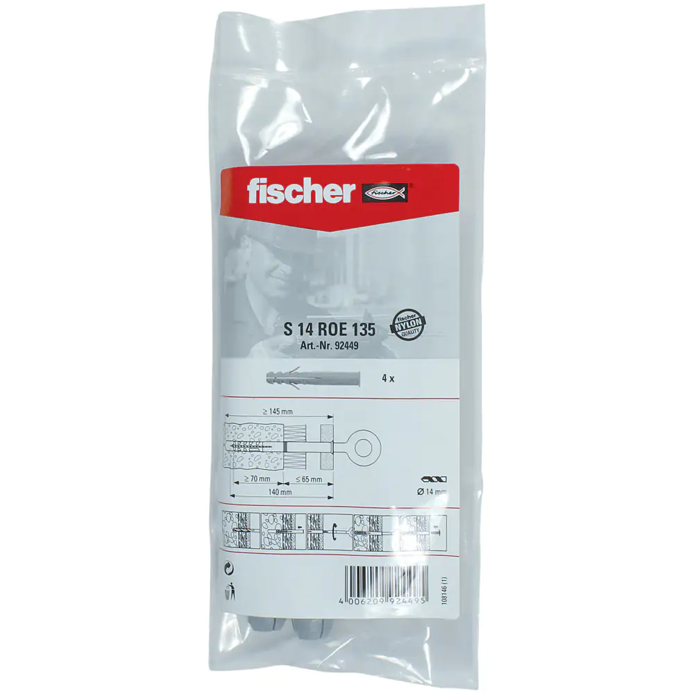 Fischer Dübel S 14.0 x 135 mm - 4 Stück