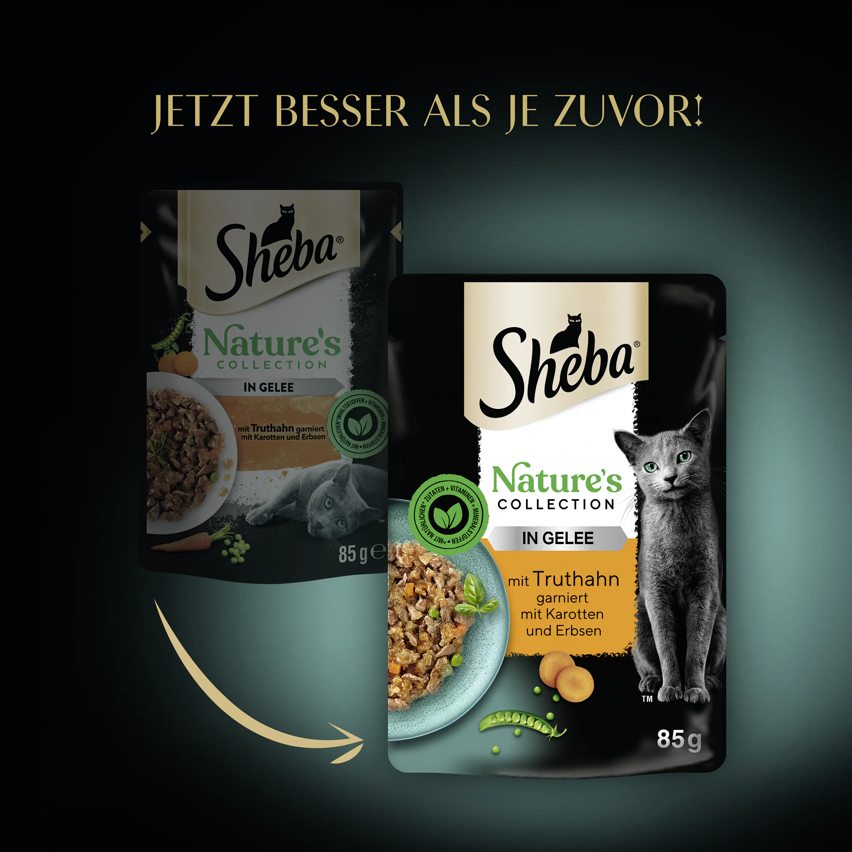 Sheba Pouch Katzennassfutter Adult 85 g Truthahn & Karotte