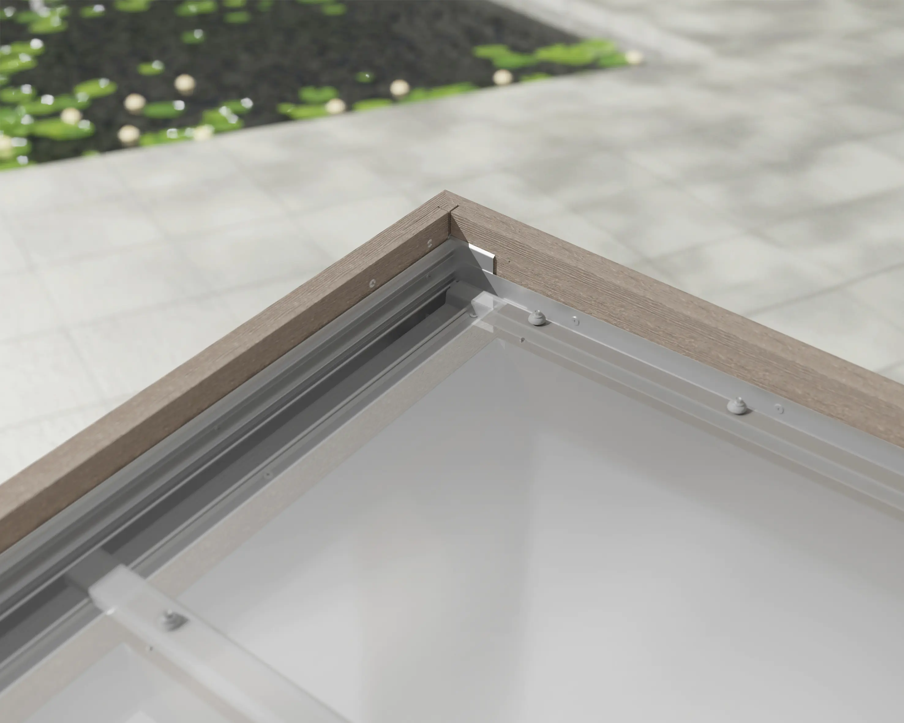 Canopia Terrassenüberdachung Helsinki Holz 990 x 294 cm braun