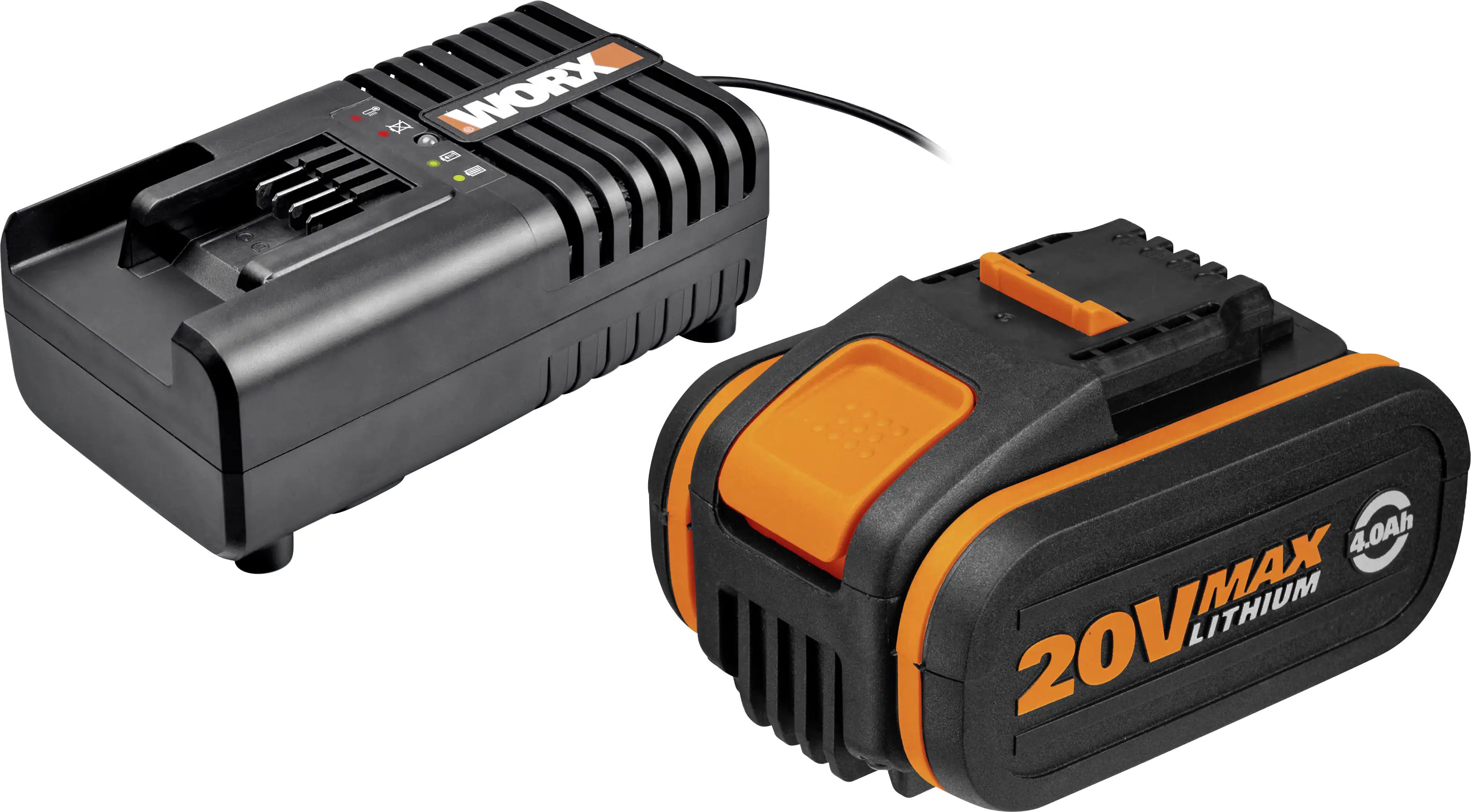 Worx PowerShare Starterset Akku mit Ladestation WA3604 20 V Worx PowerShare Starterset Akku mit Ladestation WA3604 20 V