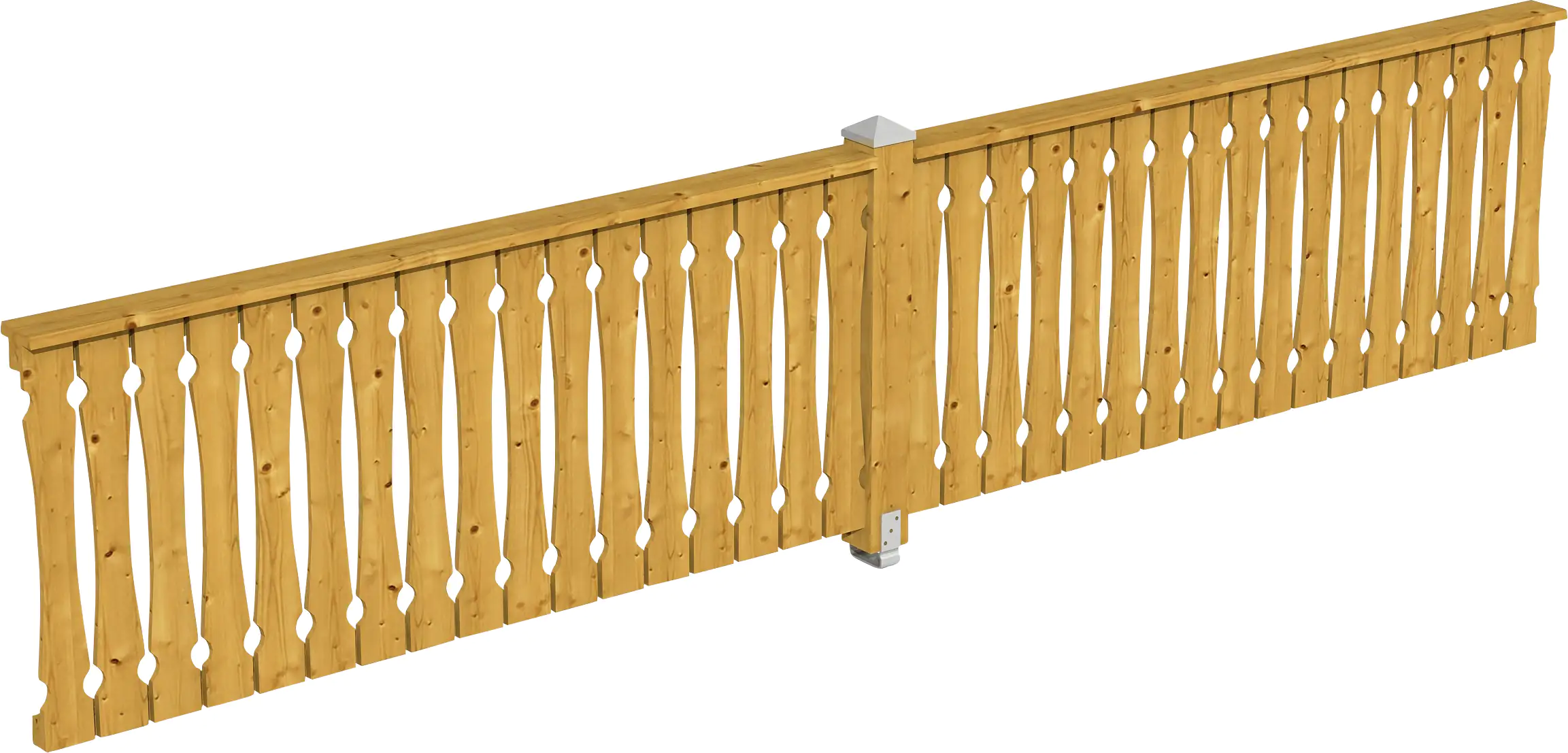SKAN HOLZ Brüstung Balkonschalung 465 x 96 cm Fichte