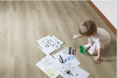 Handmuster Vinyl-Designboden Eiche Natur