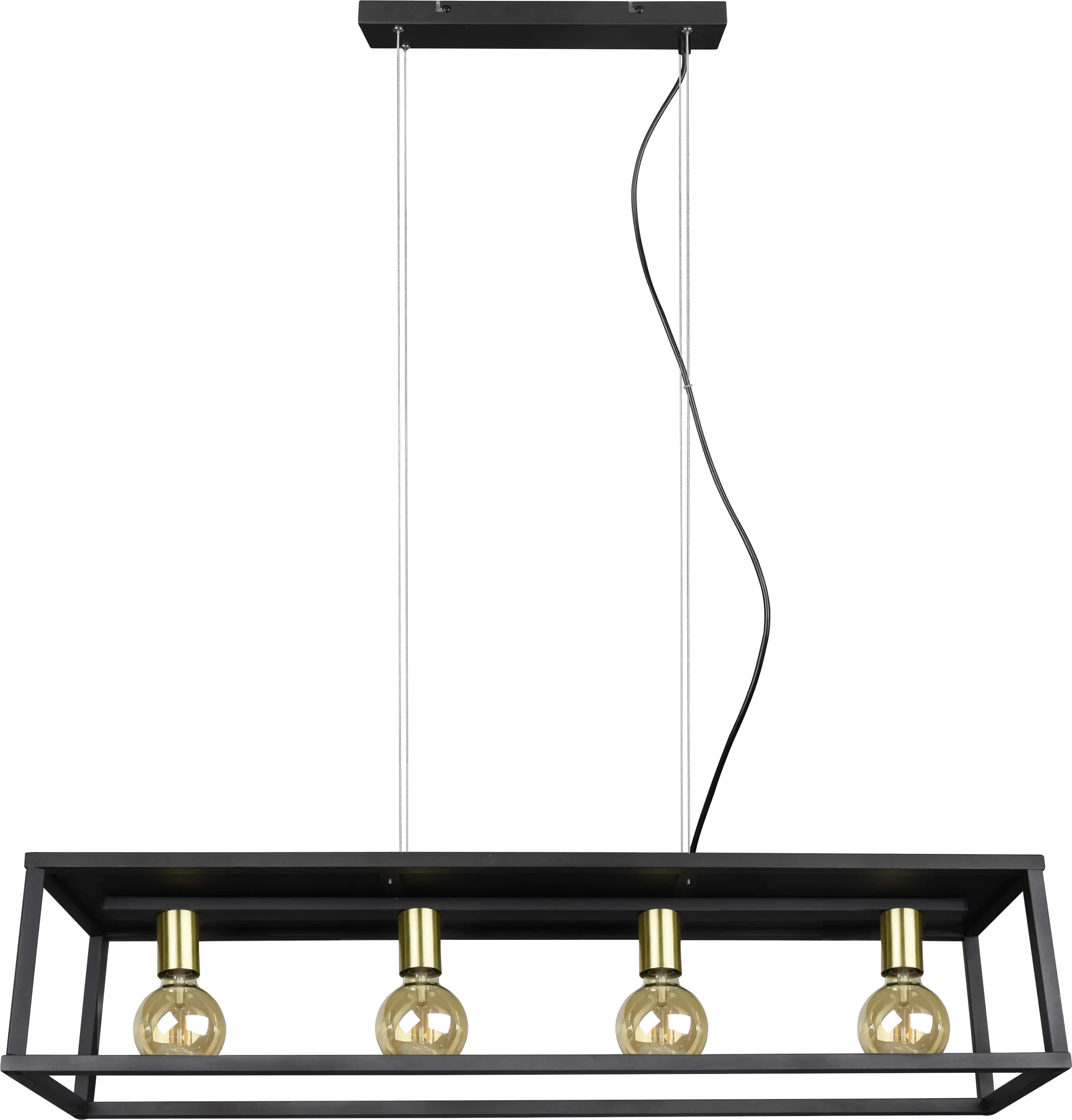Reality Leuchten Pendelleuchte Vito 4-flg. schwarz matt Reality Leuchten Pendelleuchte Vito 4-flg. schwarz matt