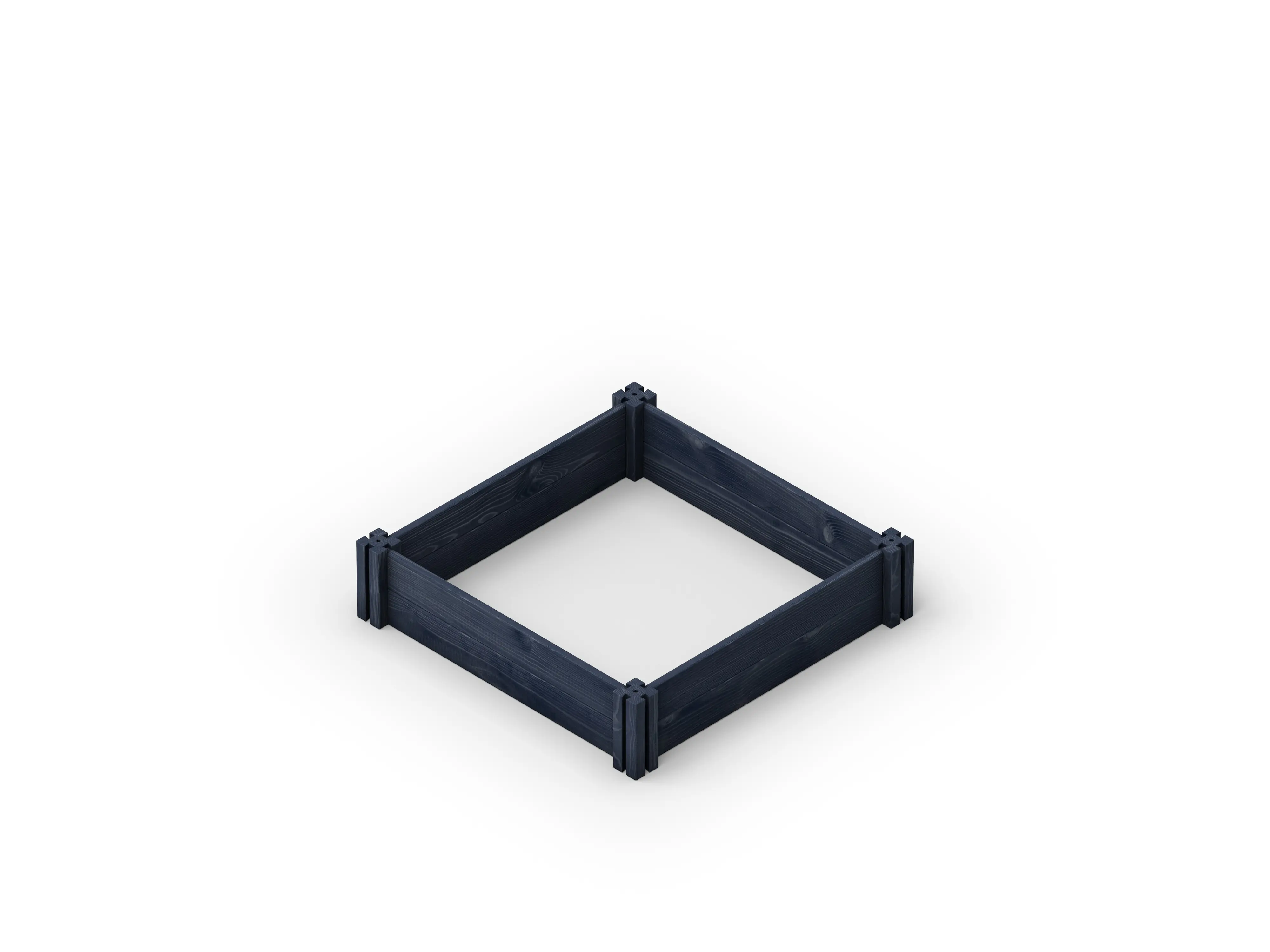 Upyard Hochbeet Puzzle Modular Holz 85 x 85 cm schwarz