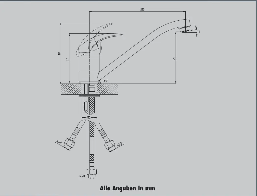 Primaster Küchenarmatur Sydney verchromt Niederdruck