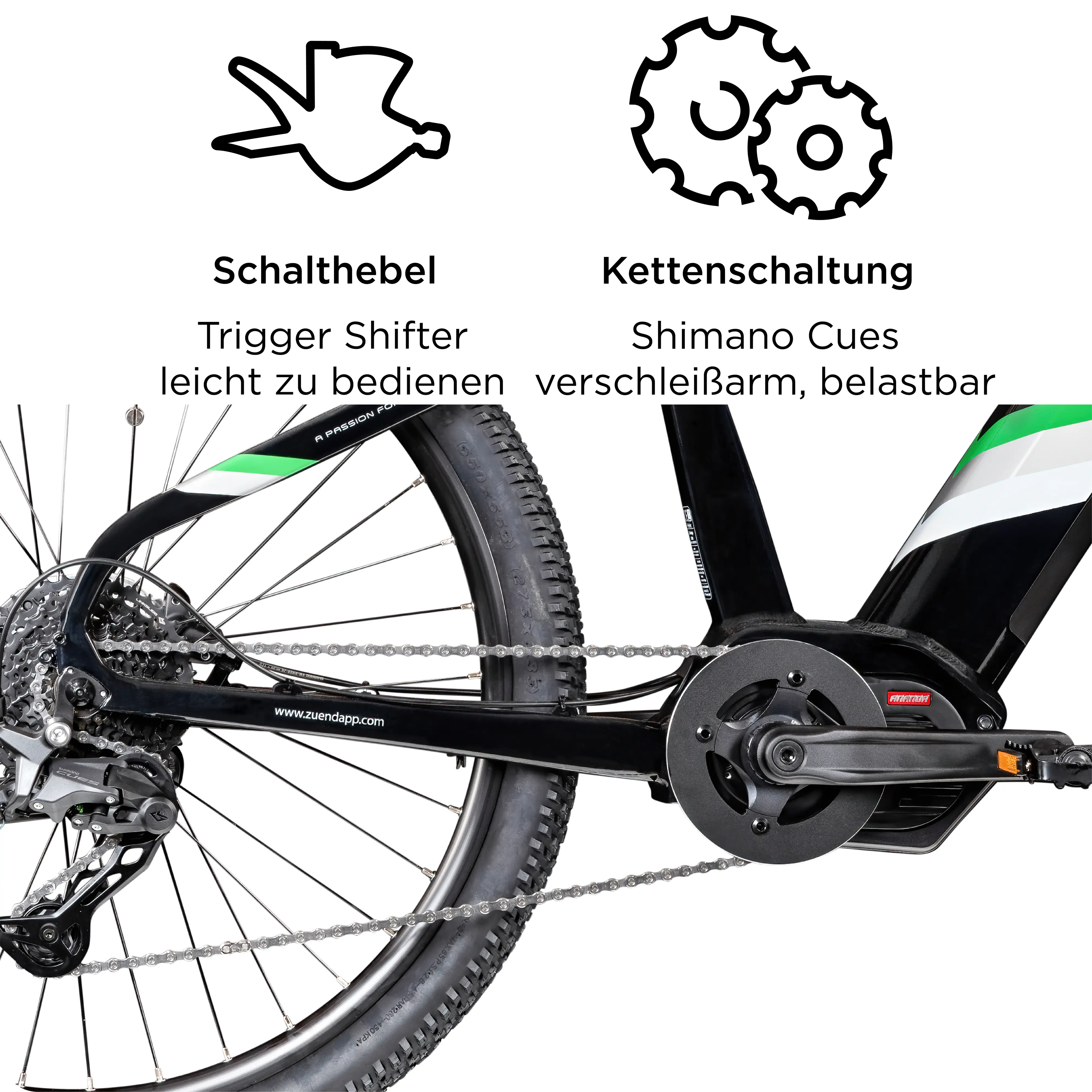 Zündapp E-Bike MTB X900 27,5 Zoll 10-Gang 733 Wh schwarz