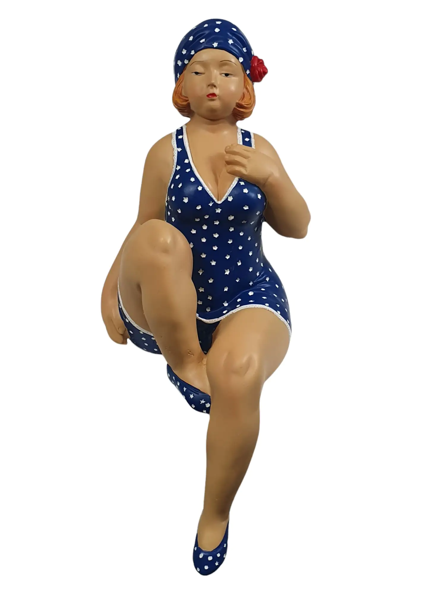 Figur Badende Frau Kantensitzer