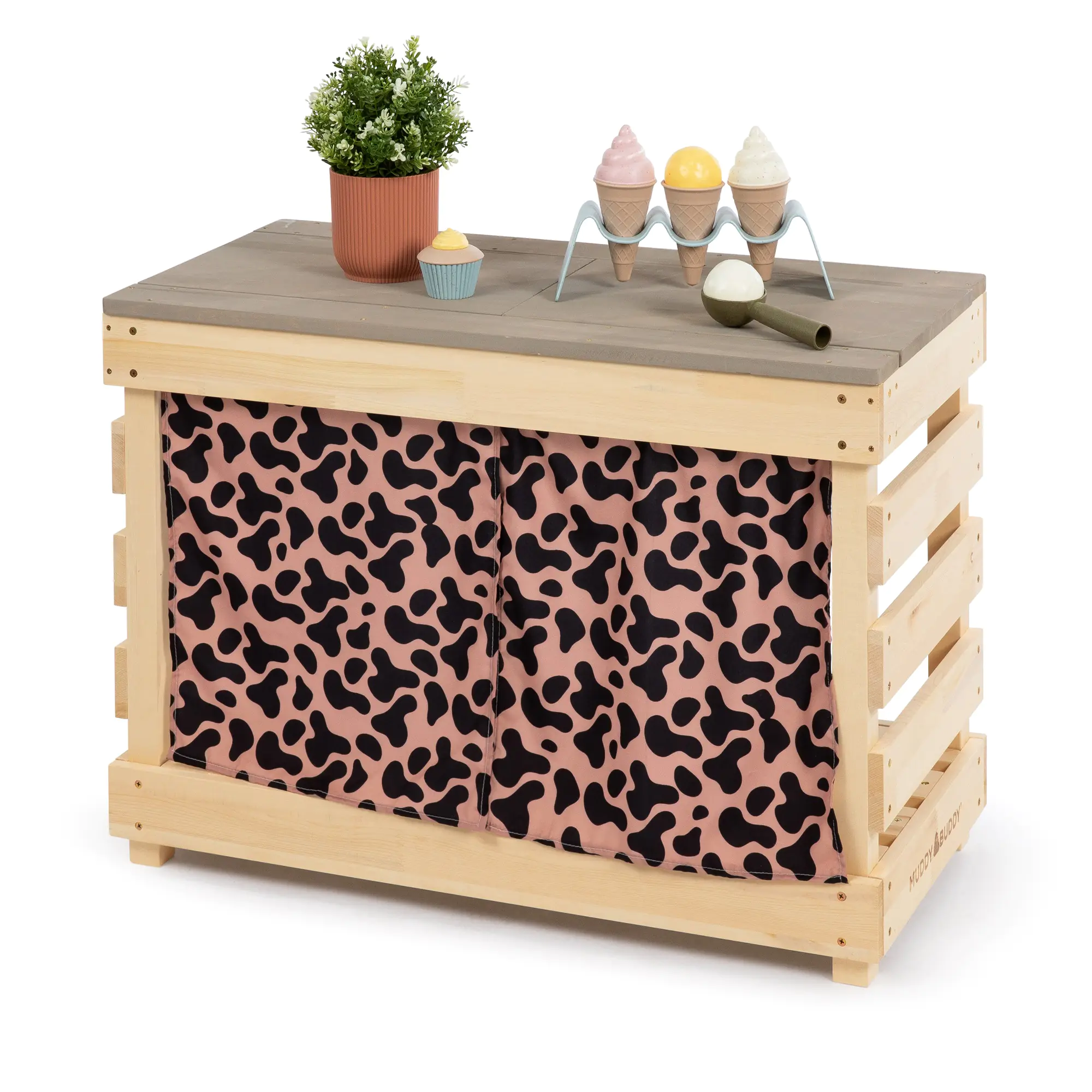 MUDDY BUDDY® Matschtisch Little Leo natur-puderrosa