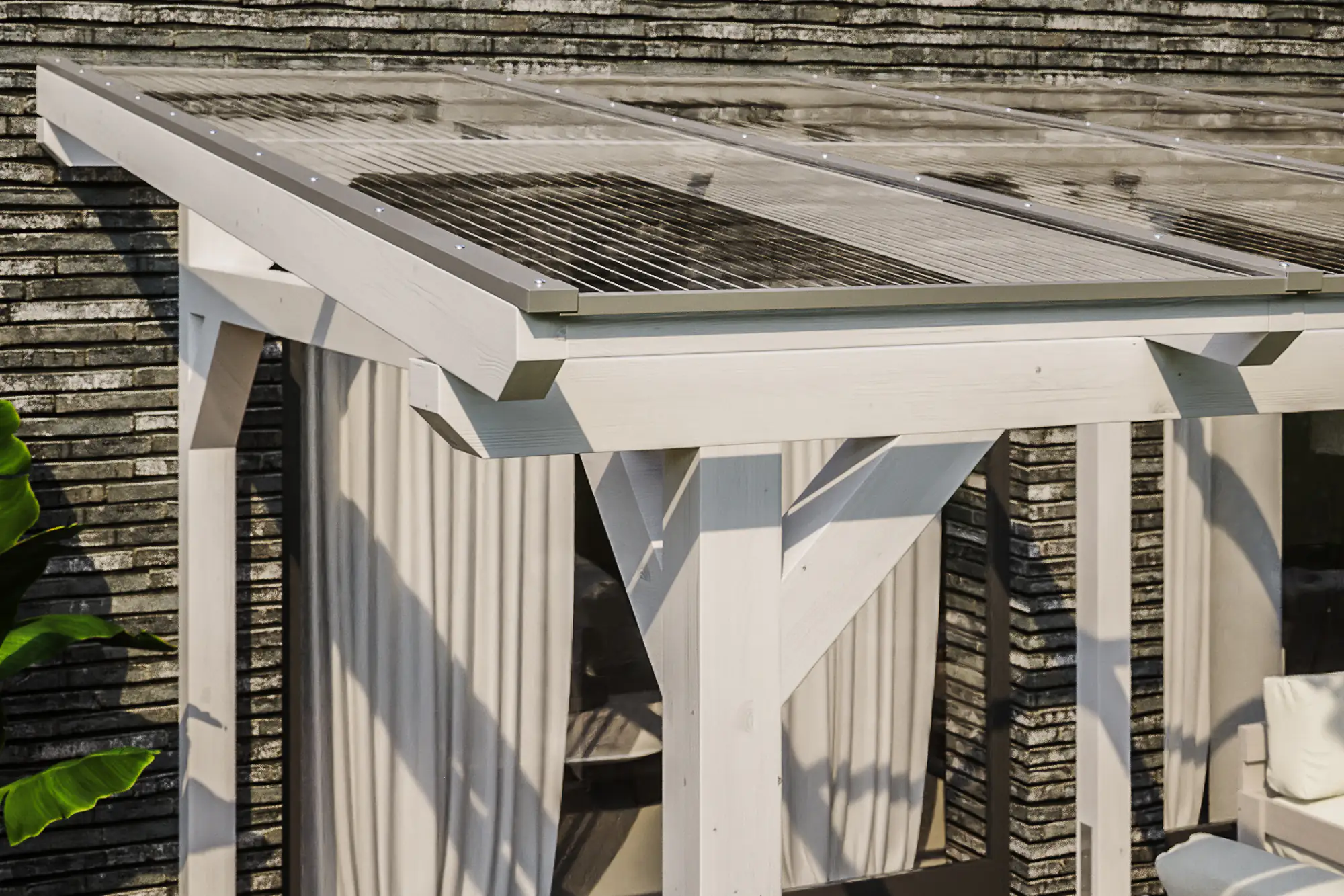 SKAN HOLZ Terrassenüberdachung Siena 648 x 350 cm Leimholz