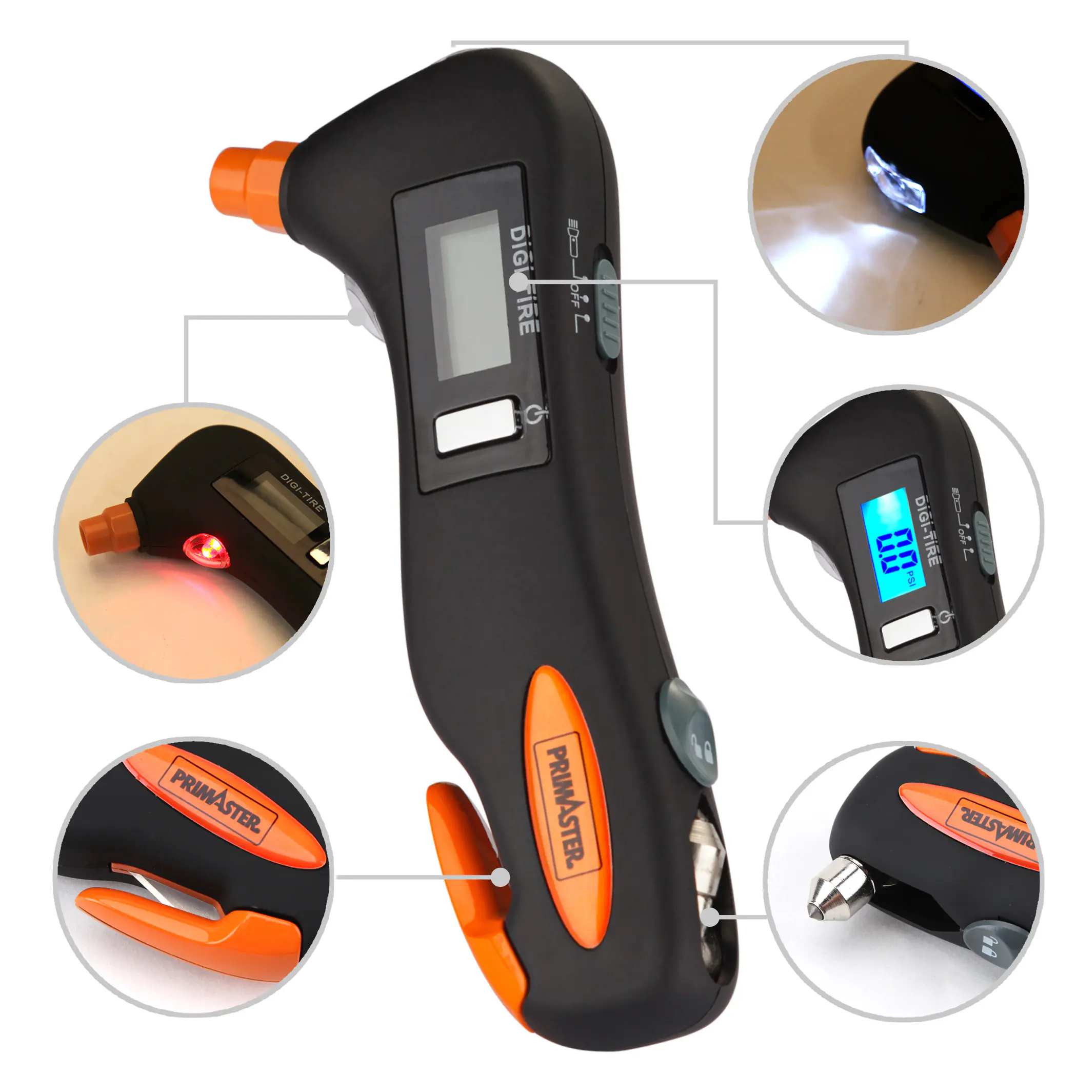 Primaster Reifendruckprüfer digital 5-in-1