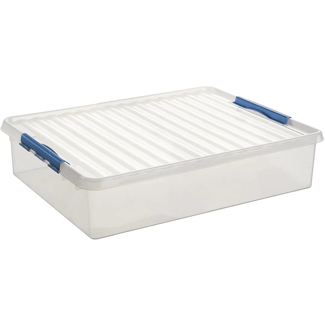 Sunware Aufbewahrungsbox Q-line 60L transparent blau 80 x 50 x 18 cm Sunware Aufbewahrungsbox Q-line 60L transparent blau 80 x 50 x 18 cm