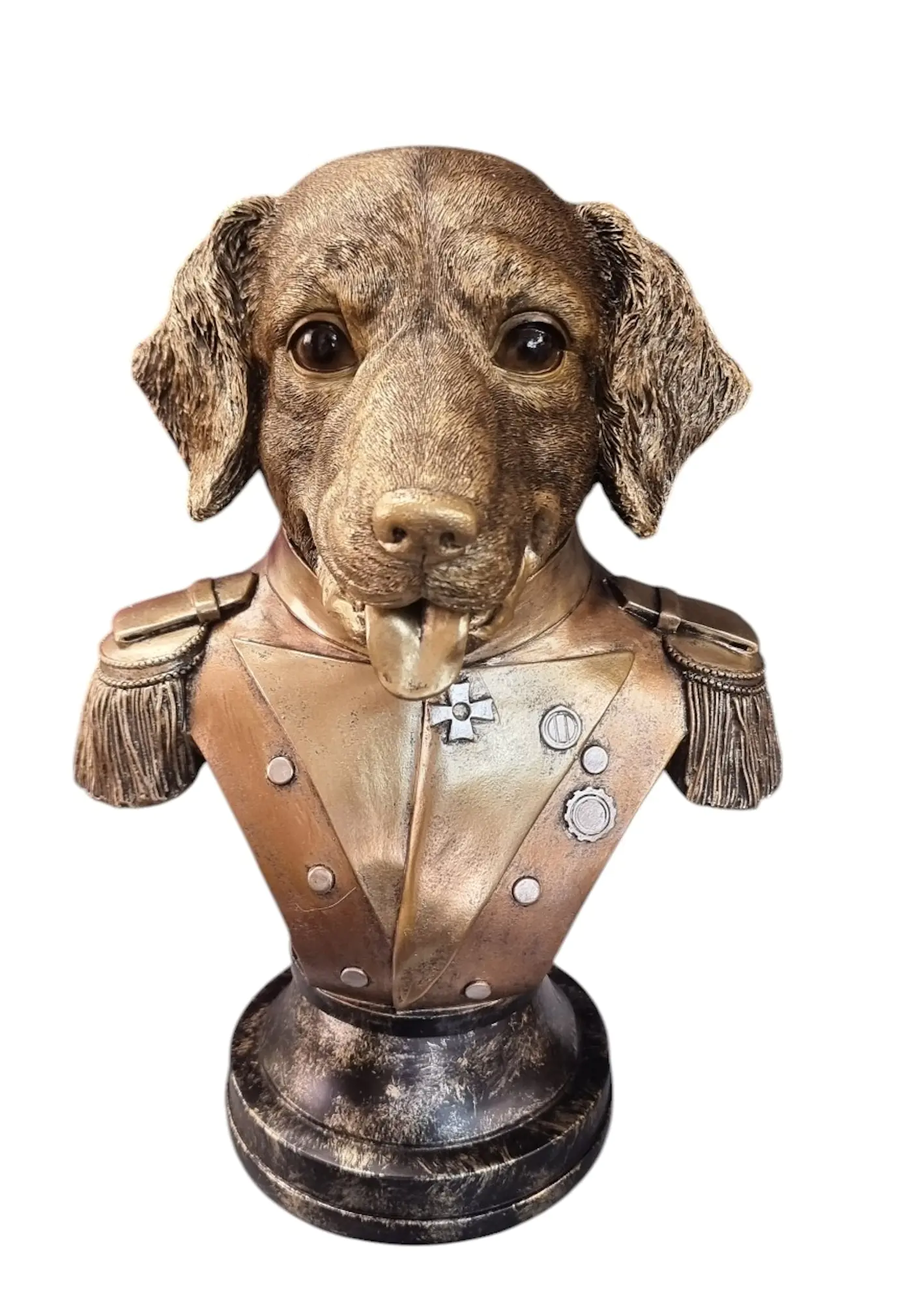 Figur Hund Büste 34,5 x 25 x 19 cm bunt