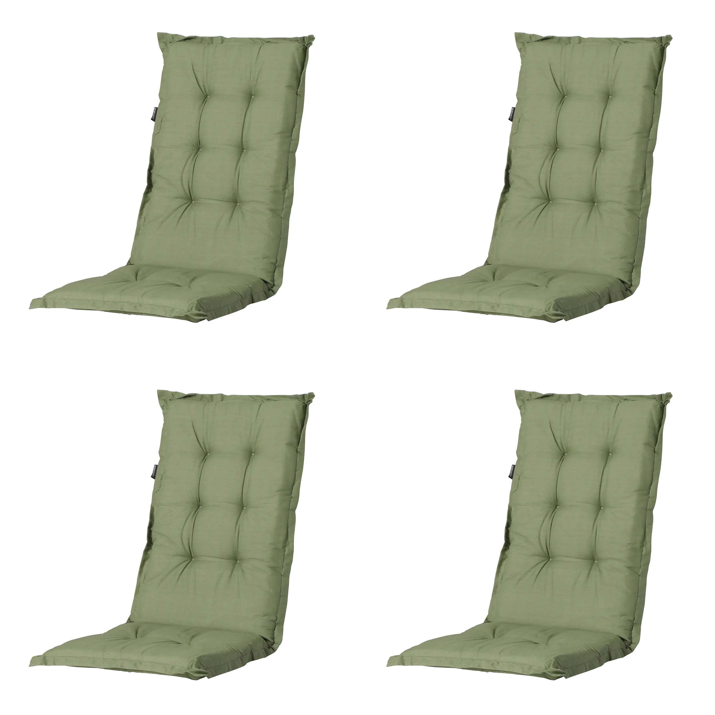 Madison Hochlehner-Auflage Basic grün 123 x 50 cm 4er-Set 