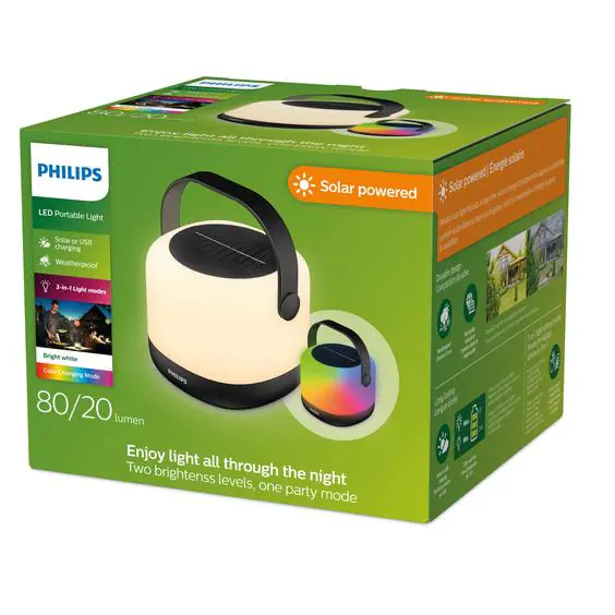 Philips Solar Tischleuchte Aula 12 x 15 x 14 cm warmweiß Philips Solar Tischleuchte Aula 12 x 15 x 14 cm warmweiß