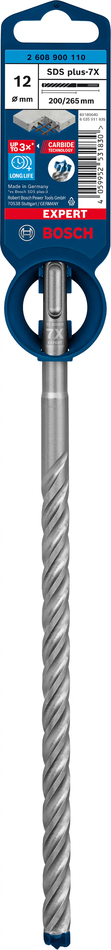 Bosch Expert SDS plus-7X Hammerbohrer 12 x 200 x 265 mm