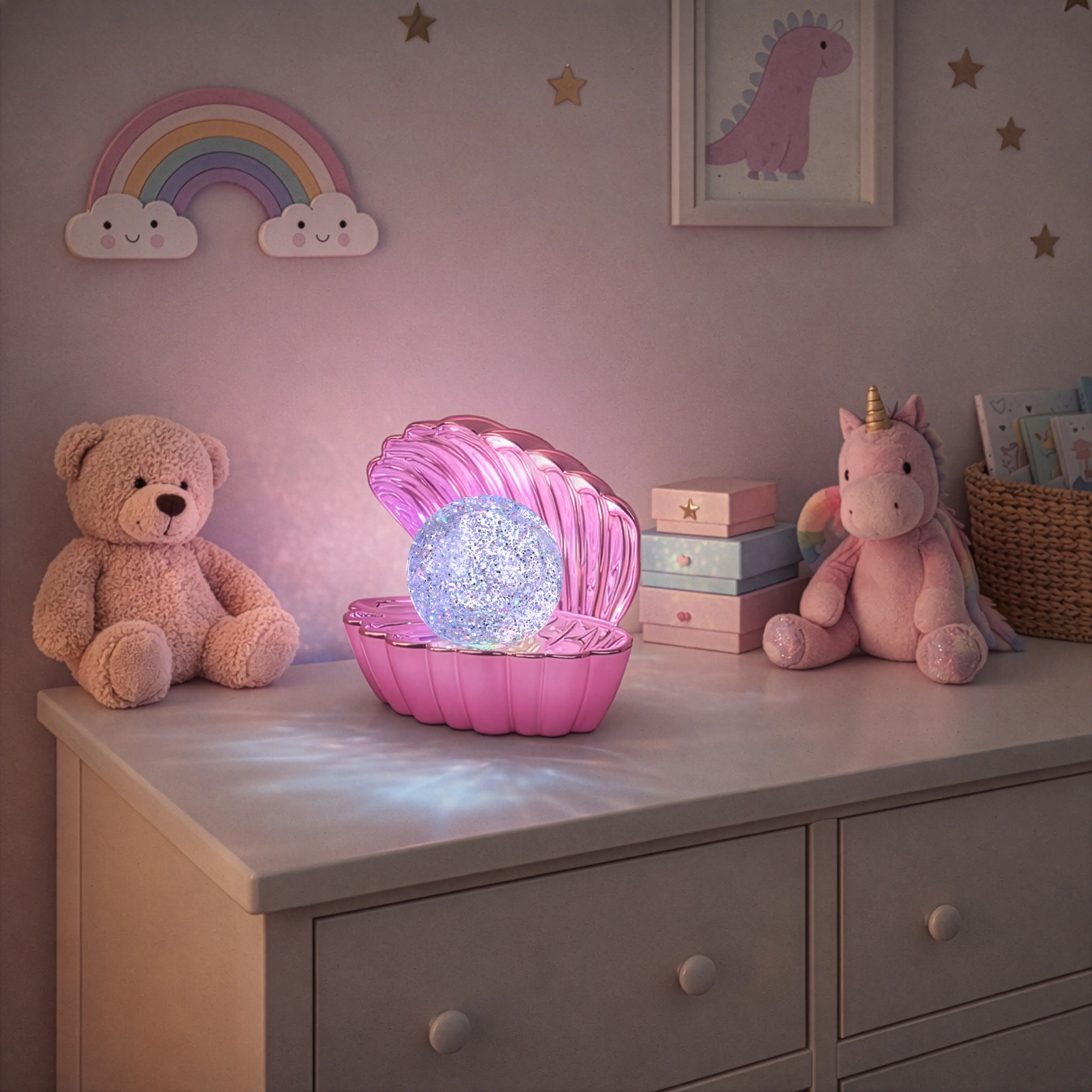 Reality LED-Tischleuchte Shelly Fun 17,5 x 14,5 cm pink