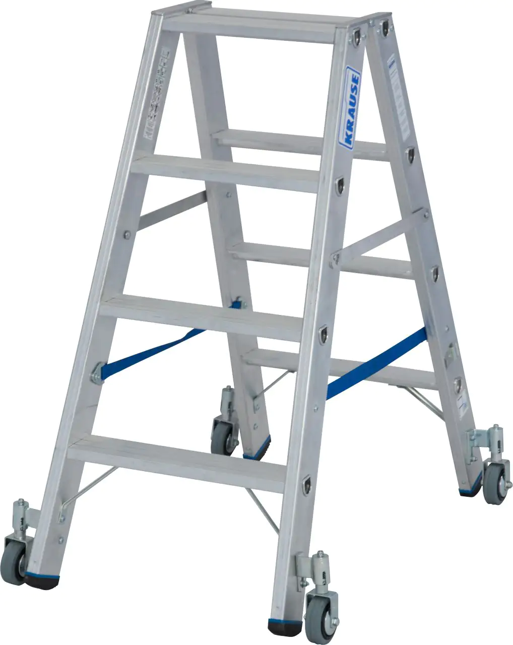 4009199124821_1 Krause Aluminium-Doppelleiter STABILO fahrbar 2,50 m