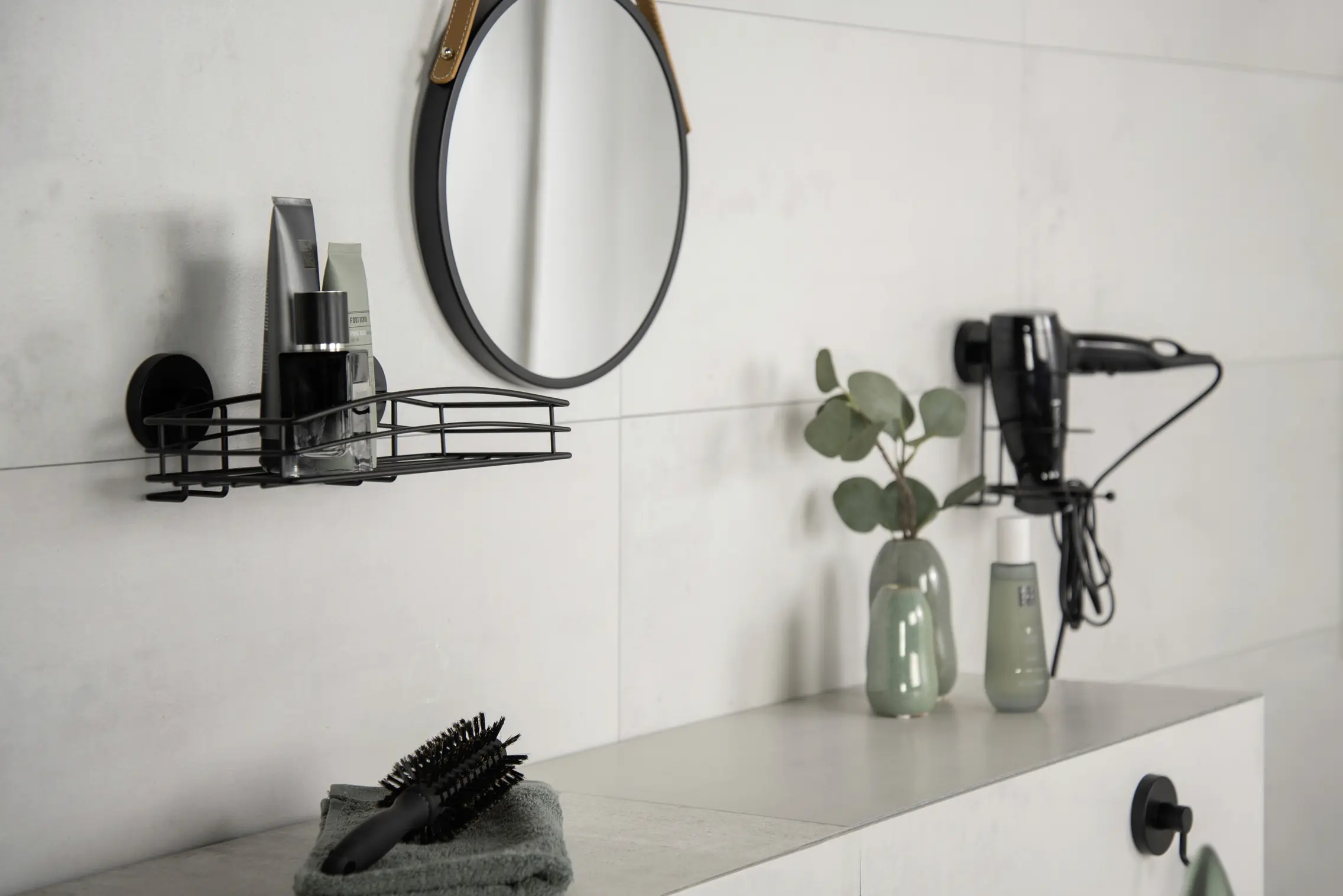 Wenko Hakenset Vacuum-Loc Kunststoff schwarz 2 Stk.