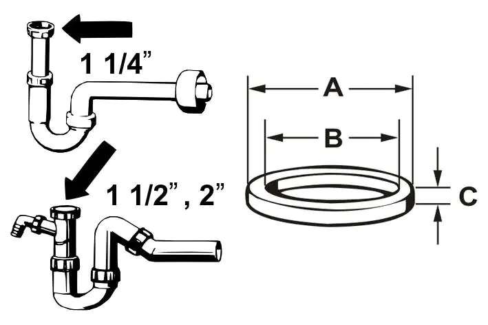 Cornat Gummidichtung für Siphon 2''
