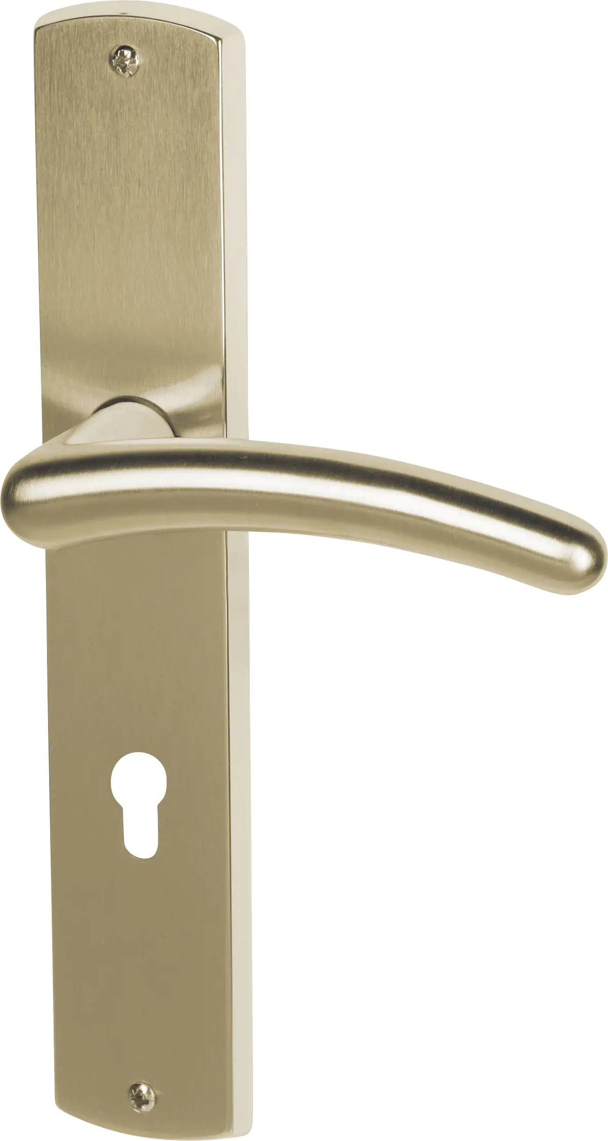 Alpertec PZ-Langschildgarnitur Isabella Messing gold abgerundet