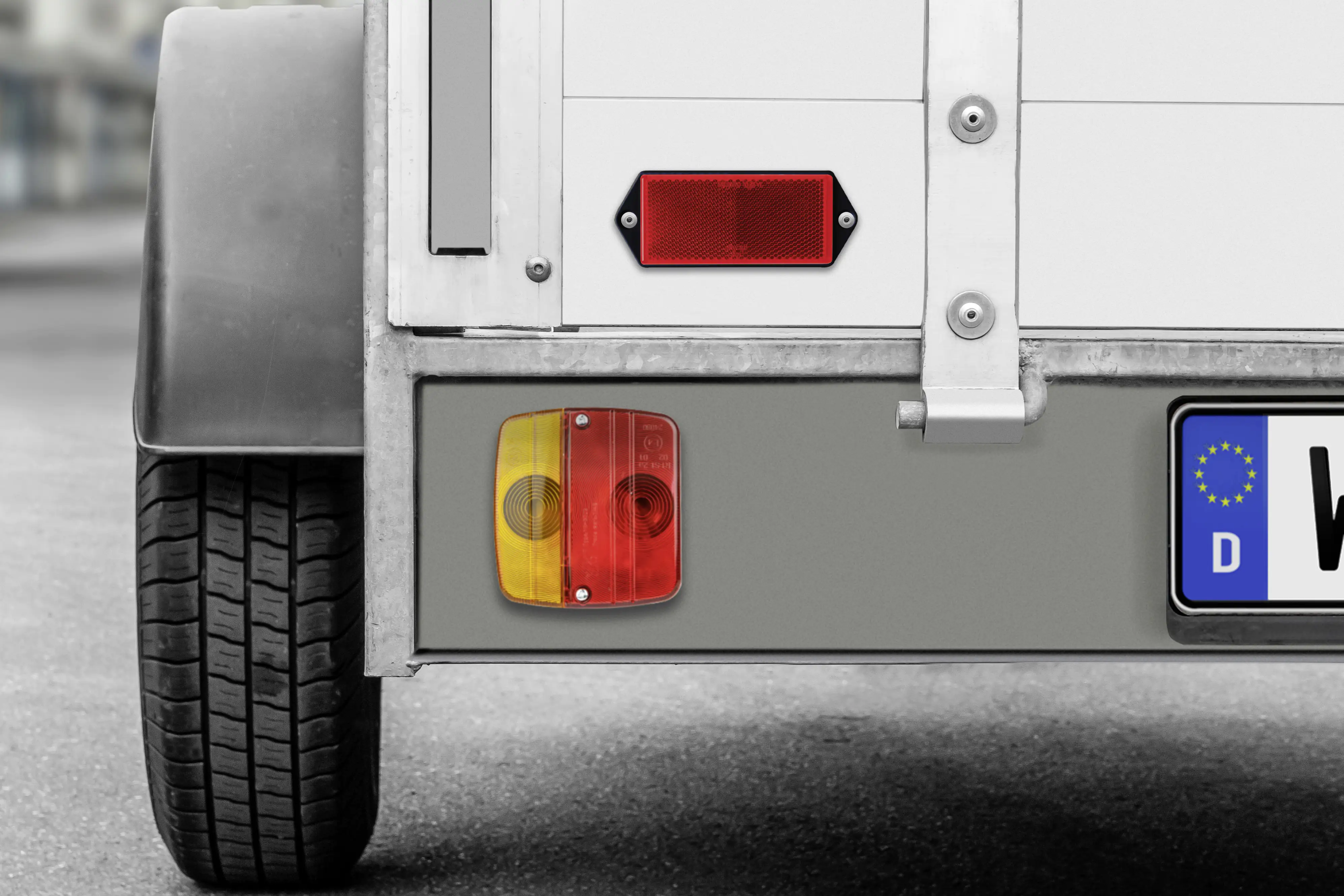 LAS Reflektor rechteckig rot 2 Stück