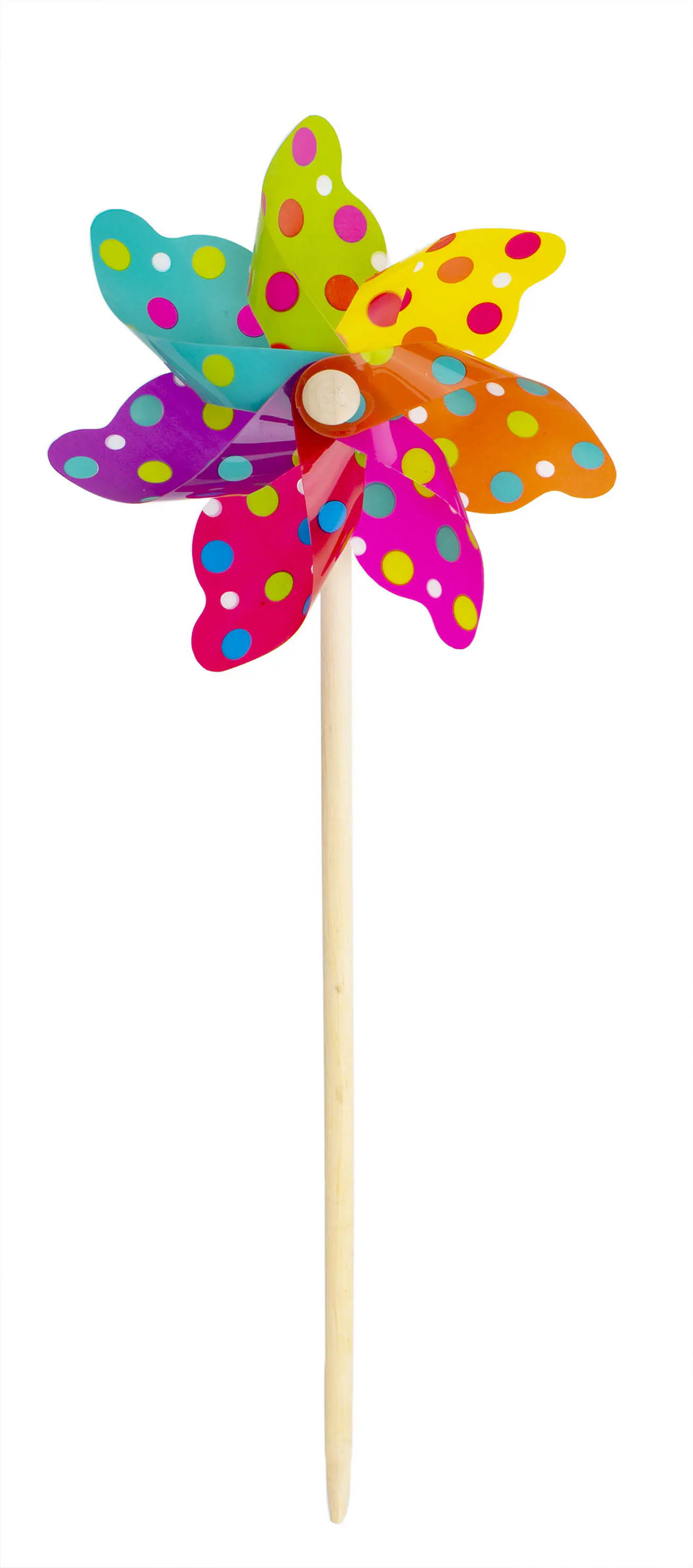 Glorex Gartenstecker Windrad 17 x 48 cm gepunktet bunt
