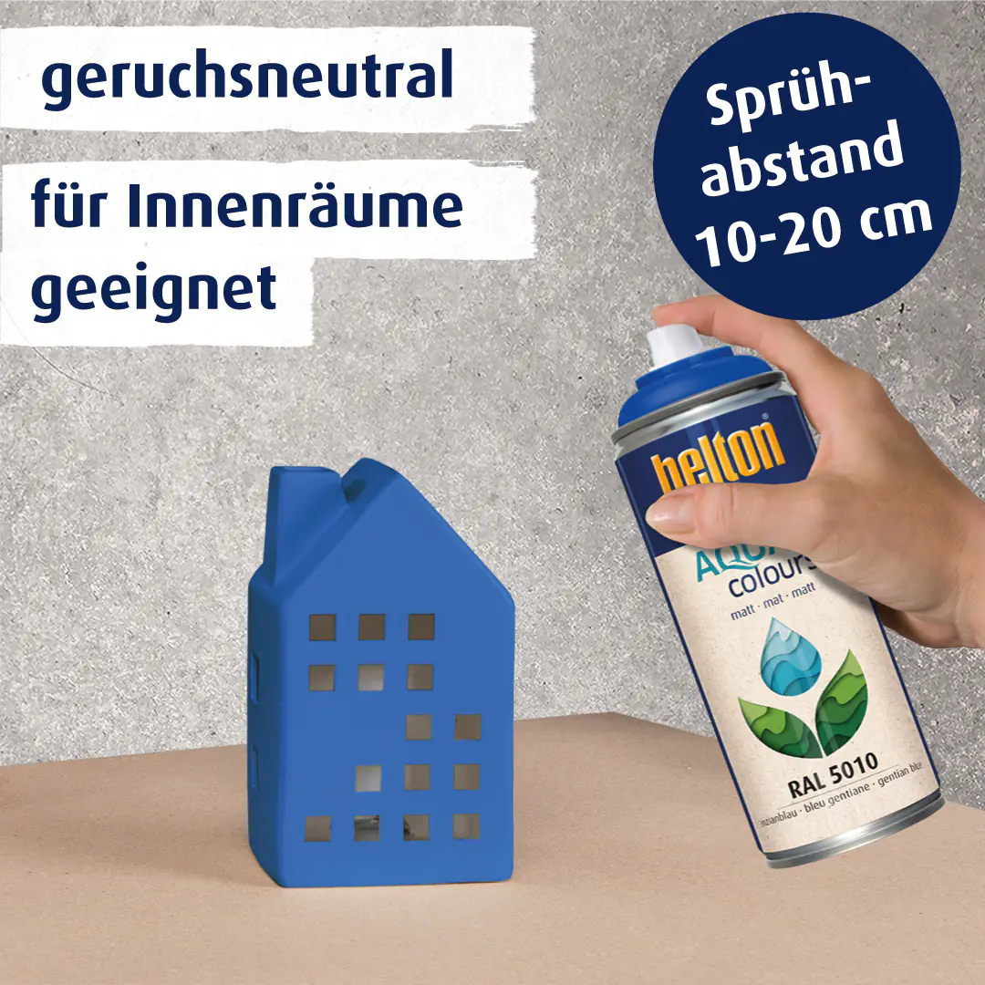belton free Lackspray AQUAcolours 400 ml enzianblau matt