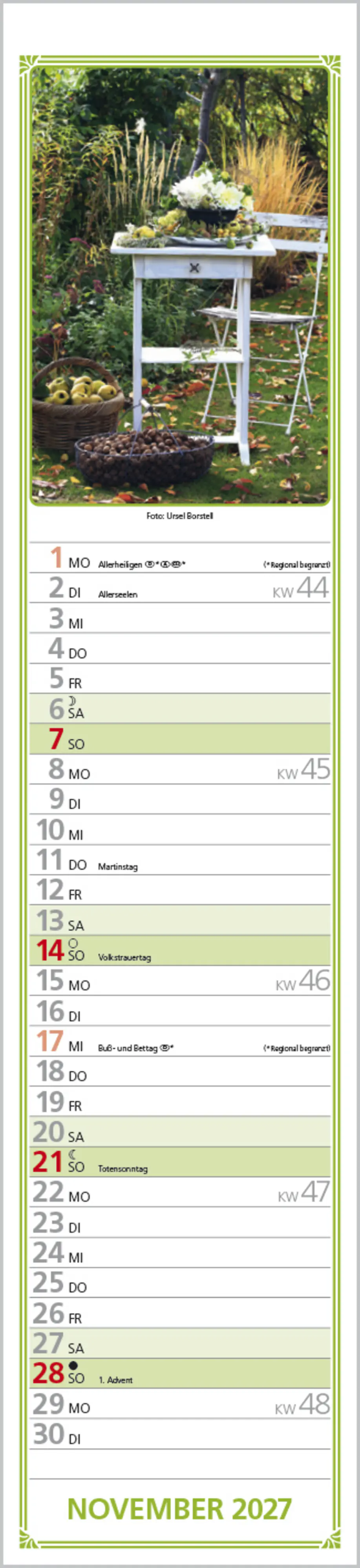 Korsch Kalender Rudis Gartenplaner 2027