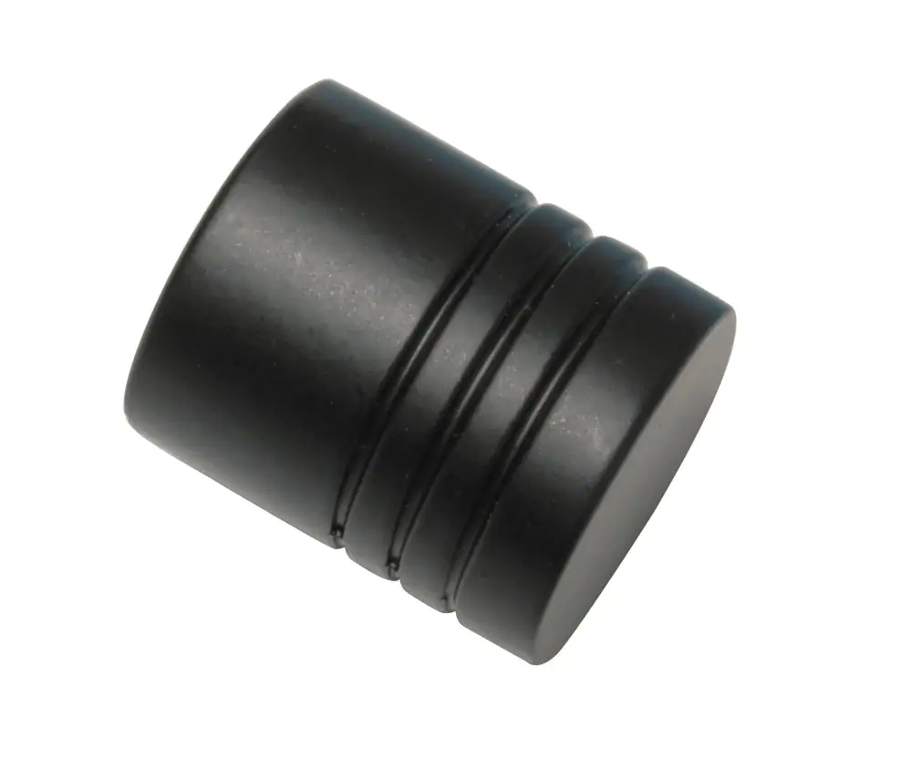 Gardinia Endknopf Zylinder zu Stilprogramm Memphis, Ø 16 mm schwarz