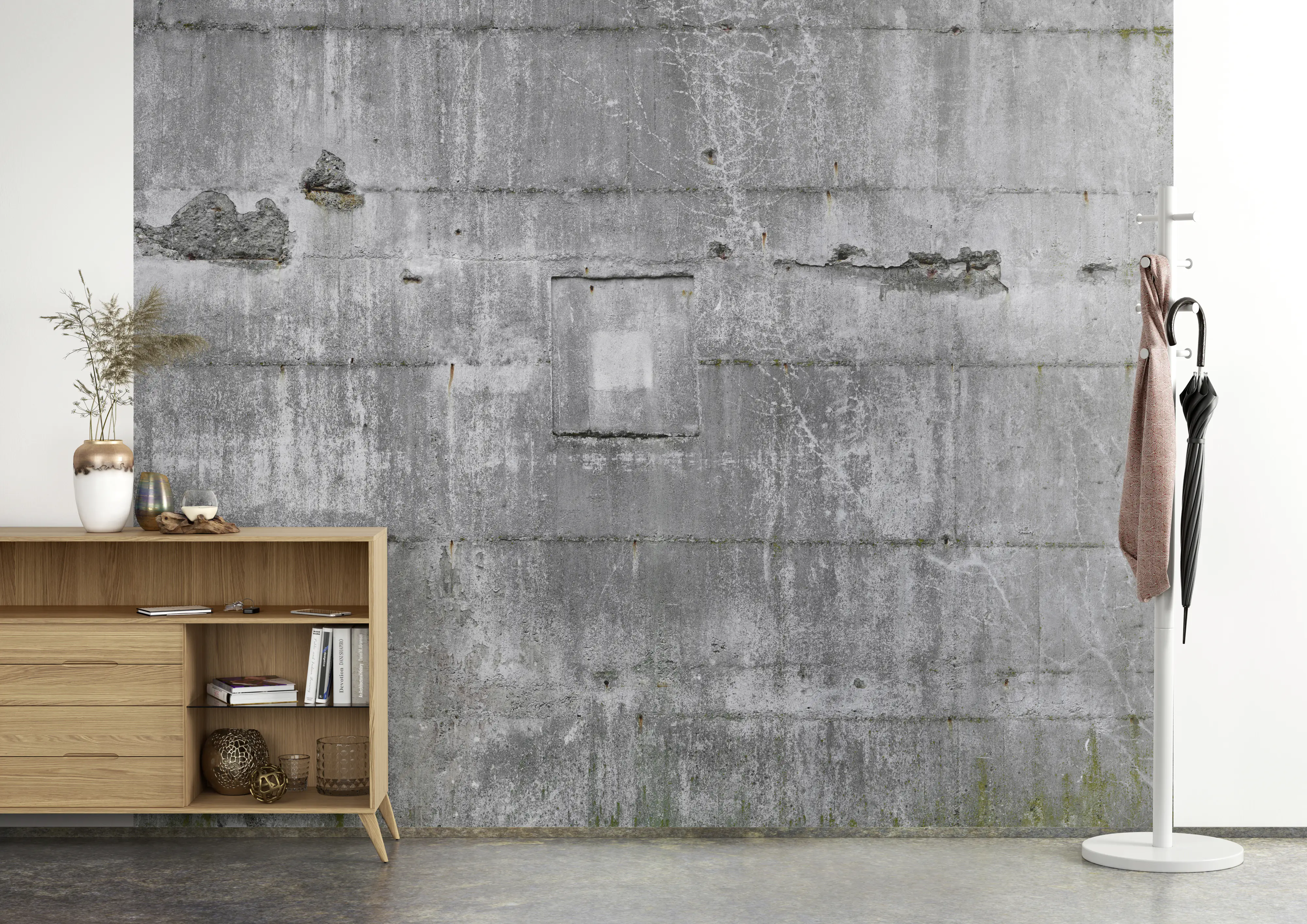 Rasch Vlies Fototapete 445510 Grau Muster & Motive 3 m x 3,72 m