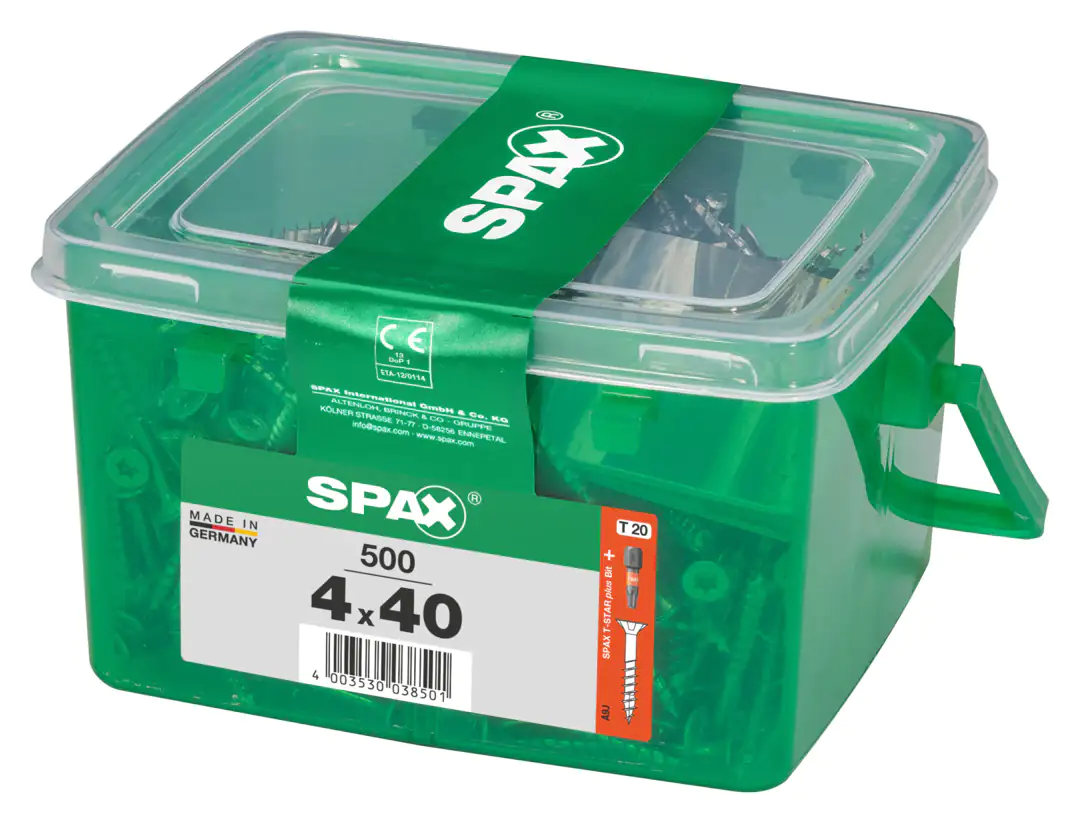 Spax Universalschrauben 4.0 x 40 mm TX 30 - 500 Stk. Spax Universalschrauben 4.0 x 40 mm TX 30 - 500 Stk.
