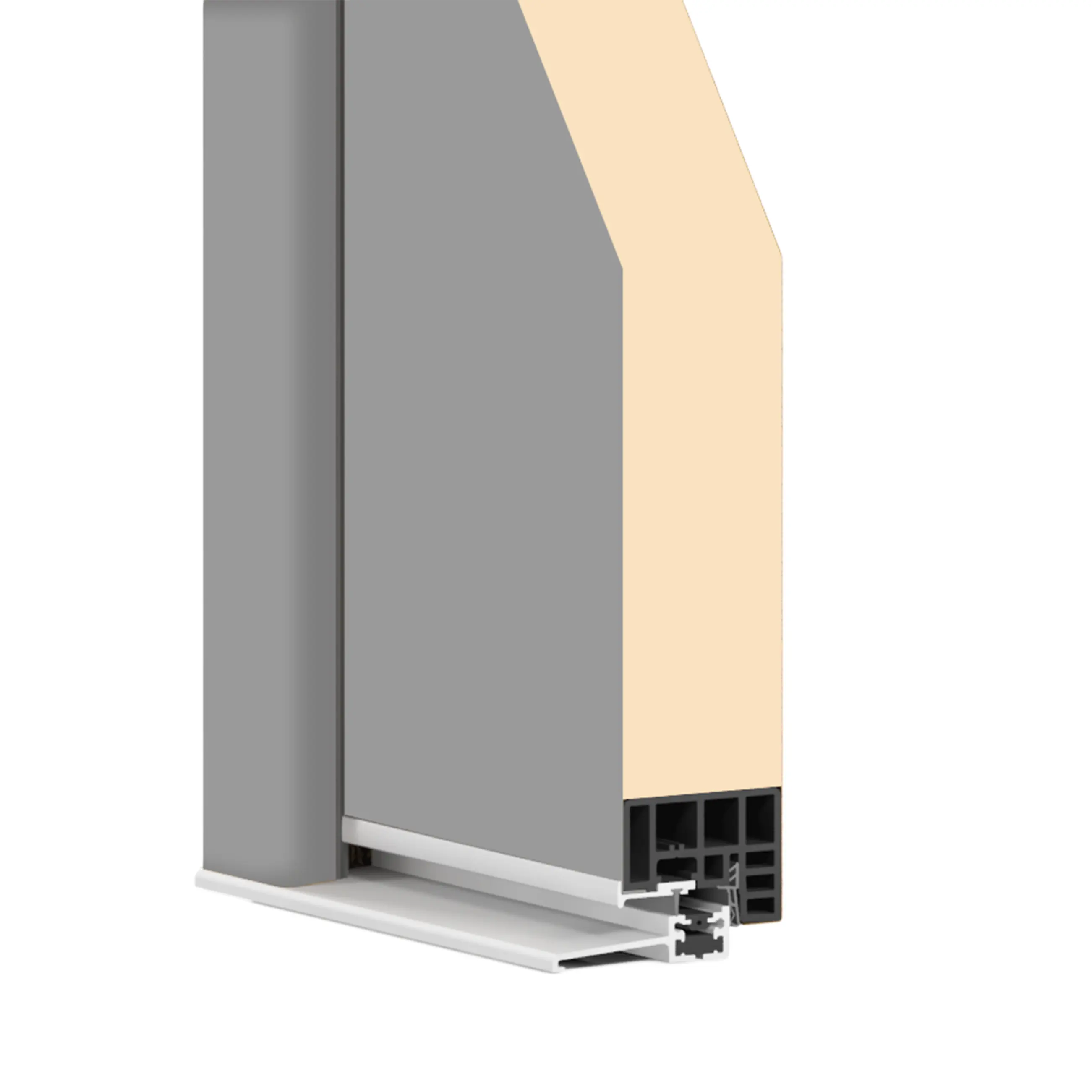Splendoor Haustür Passivedoor Premium B05 RC2 Grau DIN Links 100 x 210 cm