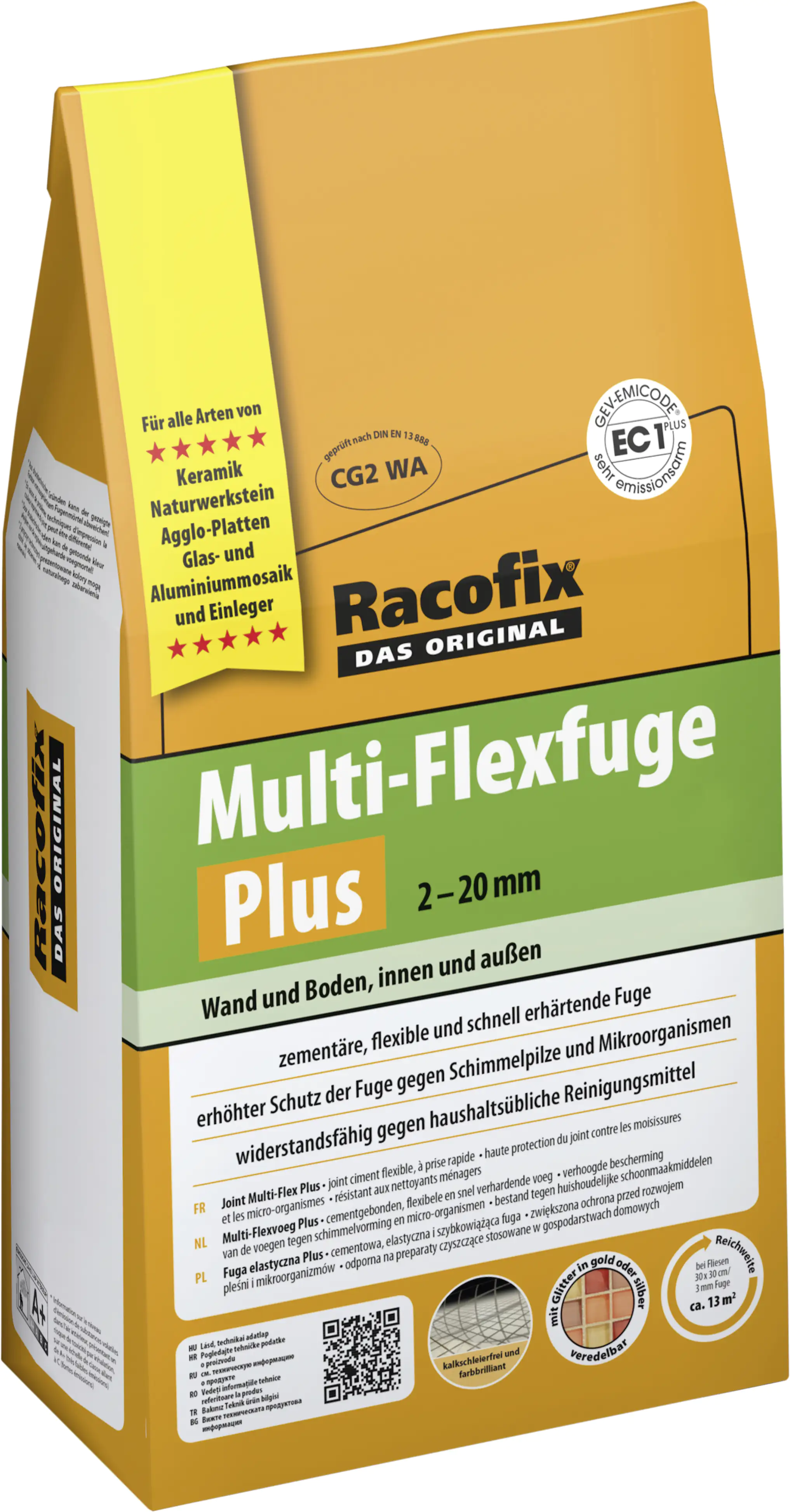 4002680285346 Racofix Multi Flexfuge PLUS 2 - 12 mm betongrau 4 kg